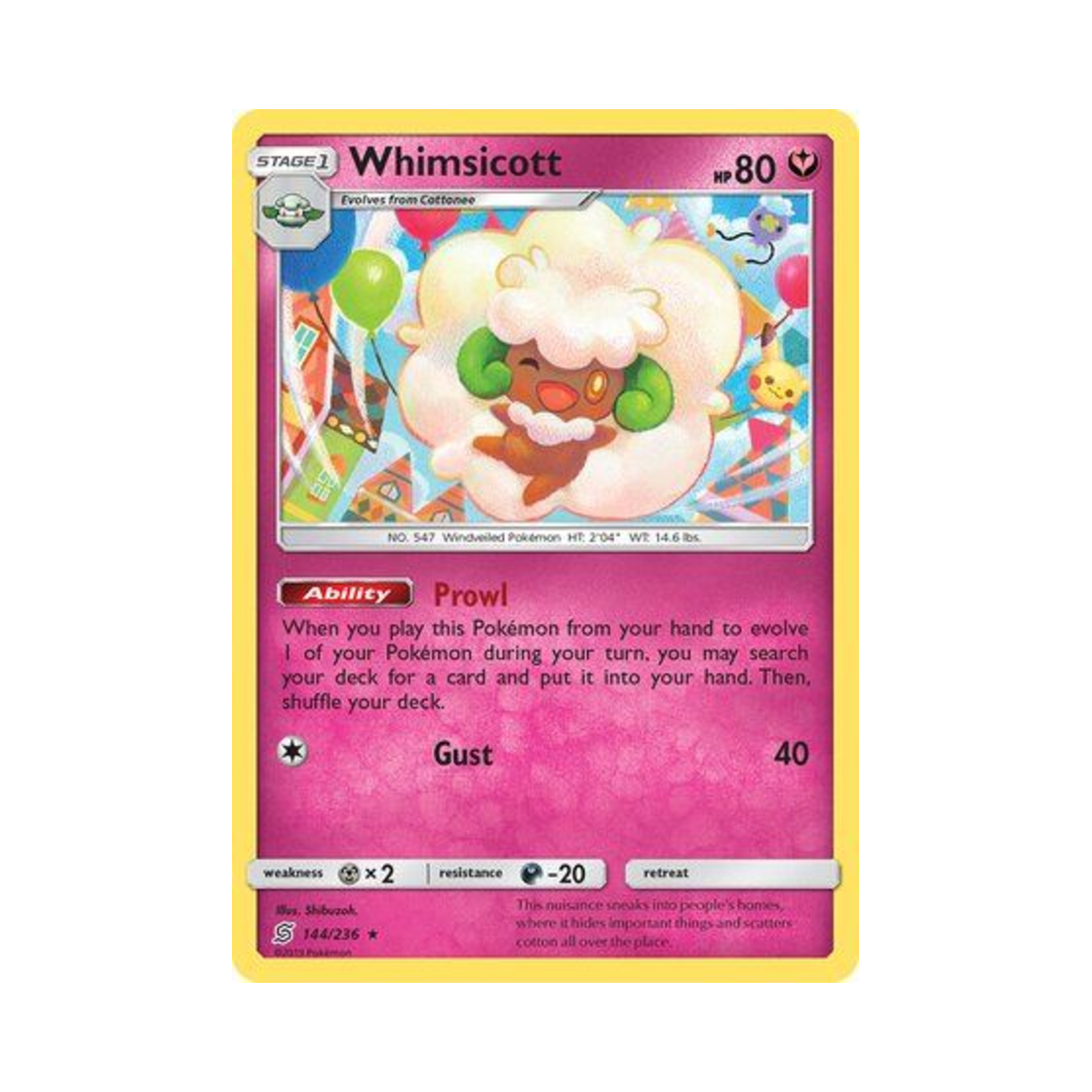 포켓몬 TCG 엘풍 R 유니파이드 마인즈 (영문판)(Pokemon TCG Whimsicott R Unified Minds (English Ver.)) - 1