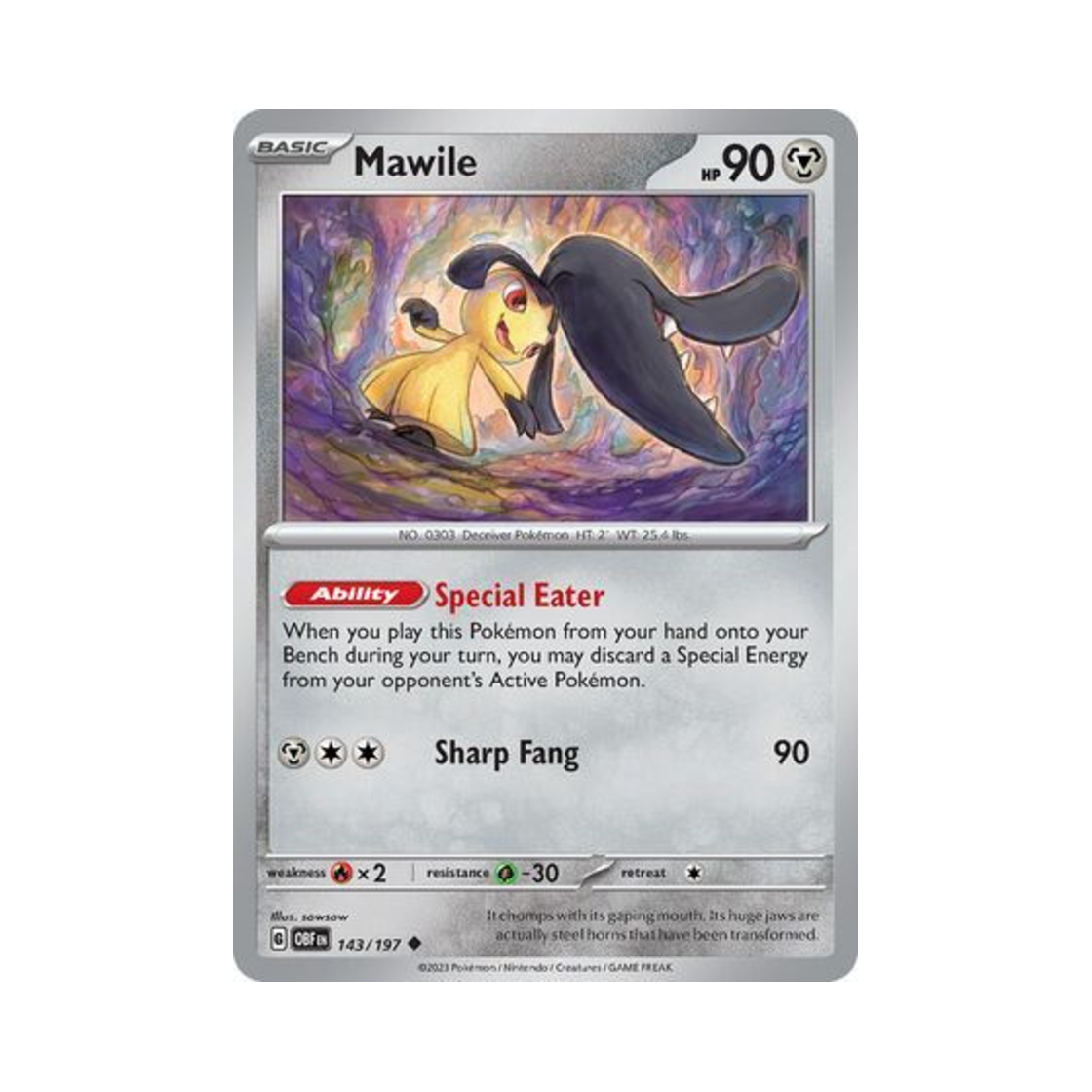 포켓몬 TCG 입치트 U 옵시디언 플레임즈 (영문판)(Pokemon TCG Mawile U Obsidian Flames (English Ver.)) - 1
