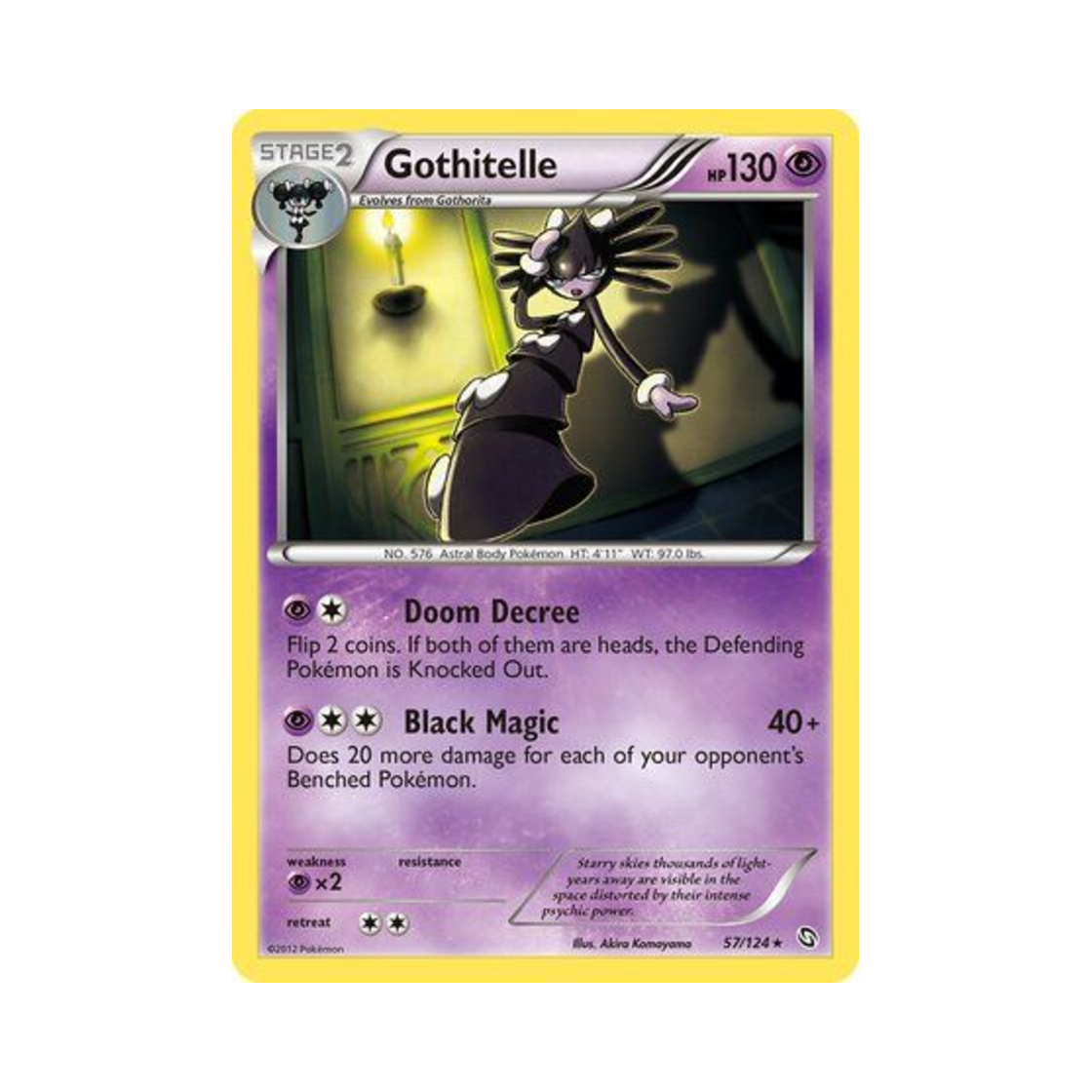 포켓몬 TCG 고디모아젤 R 드래곤즈 엑잘티드 (영문판)(Pokemon TCG Gothitelle R Dragons Exalted (English Ver.))