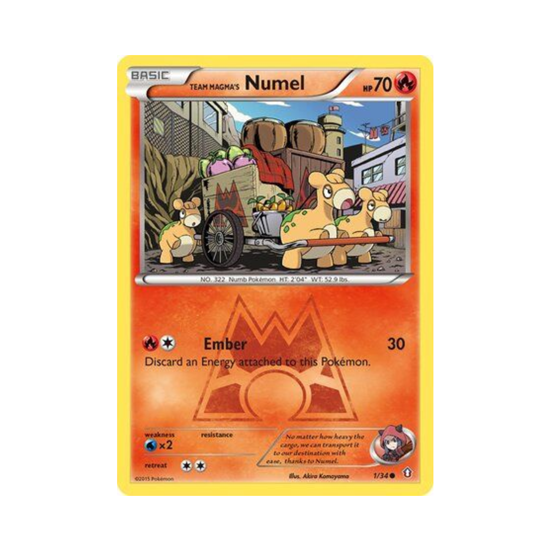 포켓몬 TCG 마그마단의 둔타 C 더블 크라이시스 (영문판)(Pokemon TCG Team Magma's Numel C Double Crisis (English Ver.))