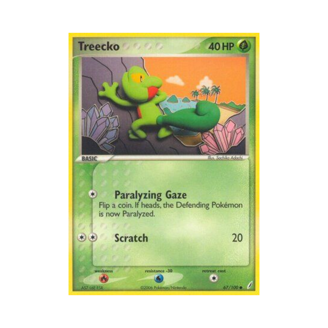 포켓몬 TCG 나무지기 C EX 크리스탈 가디언스 (영문판)(Pokemon TCG Treecko C EX Crystal Guardians (English Ver.))