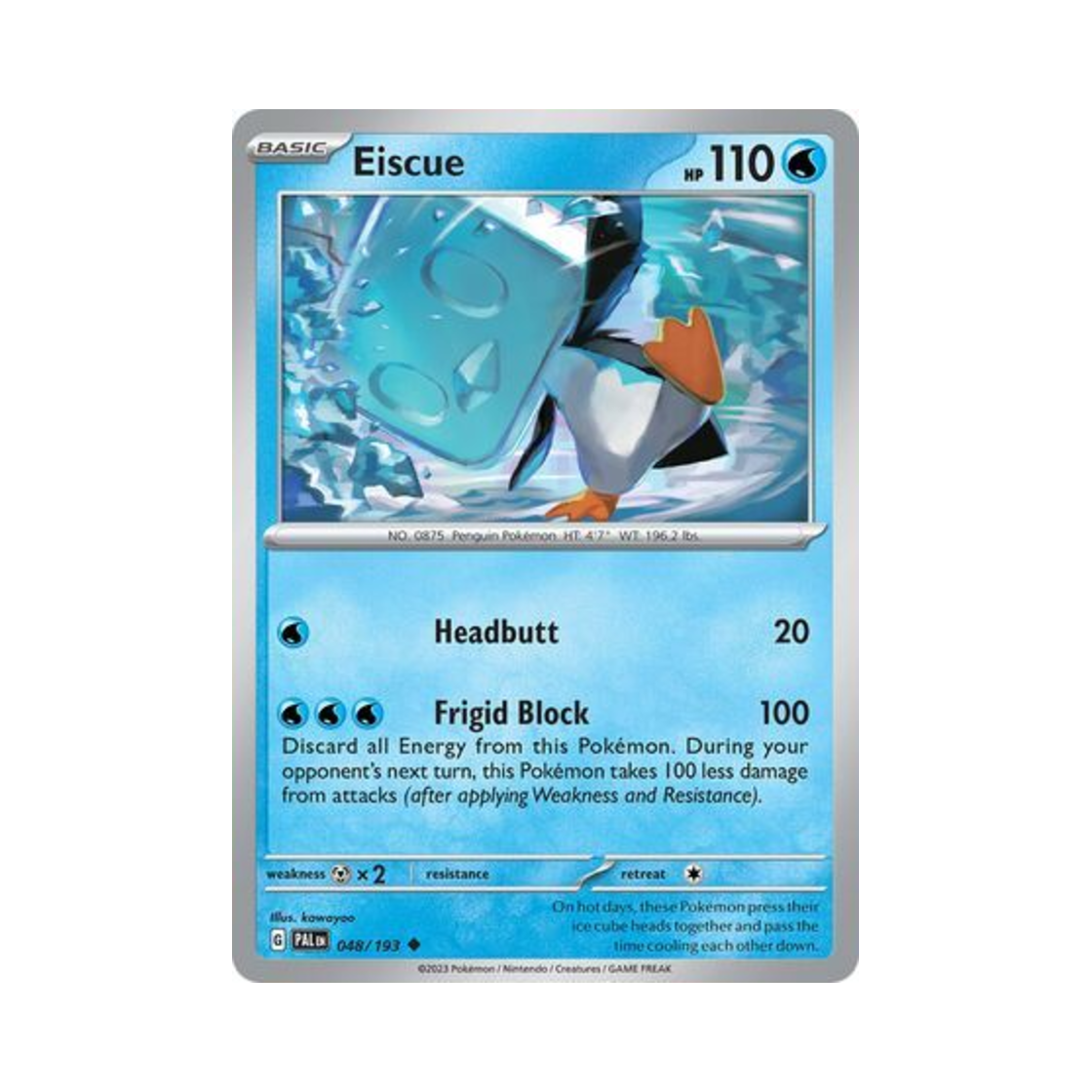 포켓몬 TCG 빙큐보 U 팔데아 이볼브드 (영문판)(Pokemon TCG Eiscue U Paldea Evolved (English Ver.)) - 1
