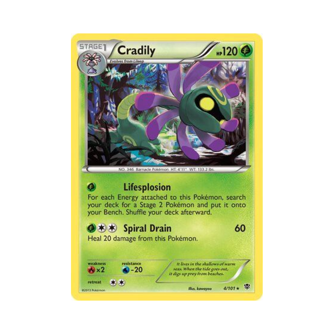 포켓몬 TCG 릴리요 R 플라스마 블라스트 (영문판)(Pokemon TCG Cradily R Plasma Blast (English Ver.)) - 1