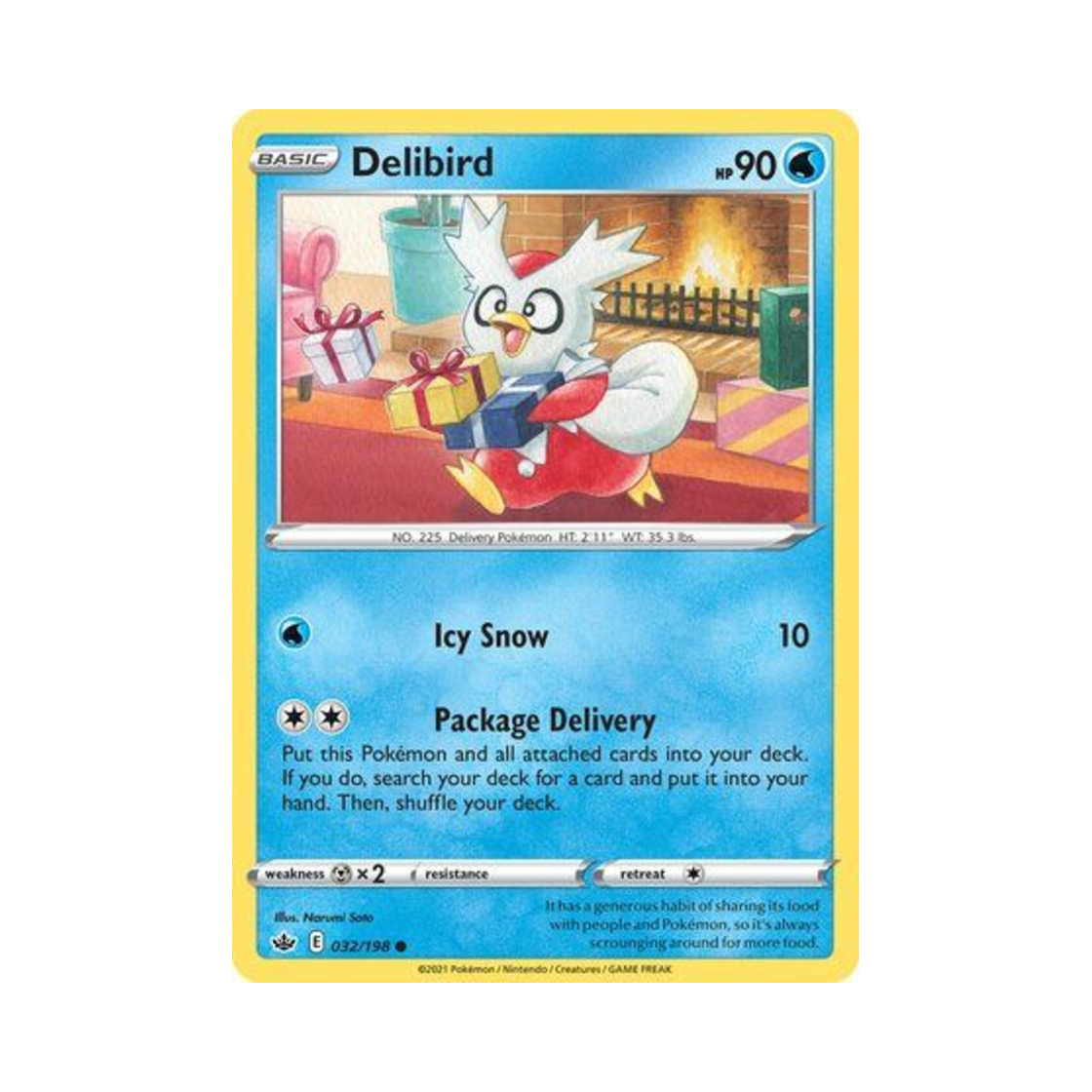 포켓몬 TCG 딜리버드 C 칠링 레인 (영문판)(Pokemon TCG Delibird C Chilling Reign (English Ver.))