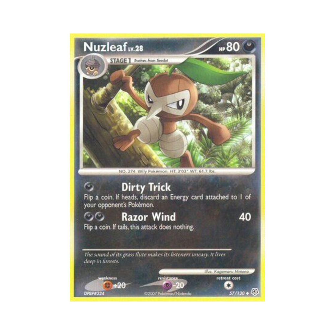 포켓몬 TCG 잎새코 U 다이아몬드 & 펄 (영문판)(Pokemon TCG Nuzleaf U Diamond & Pearl (English Ver.)) - 1