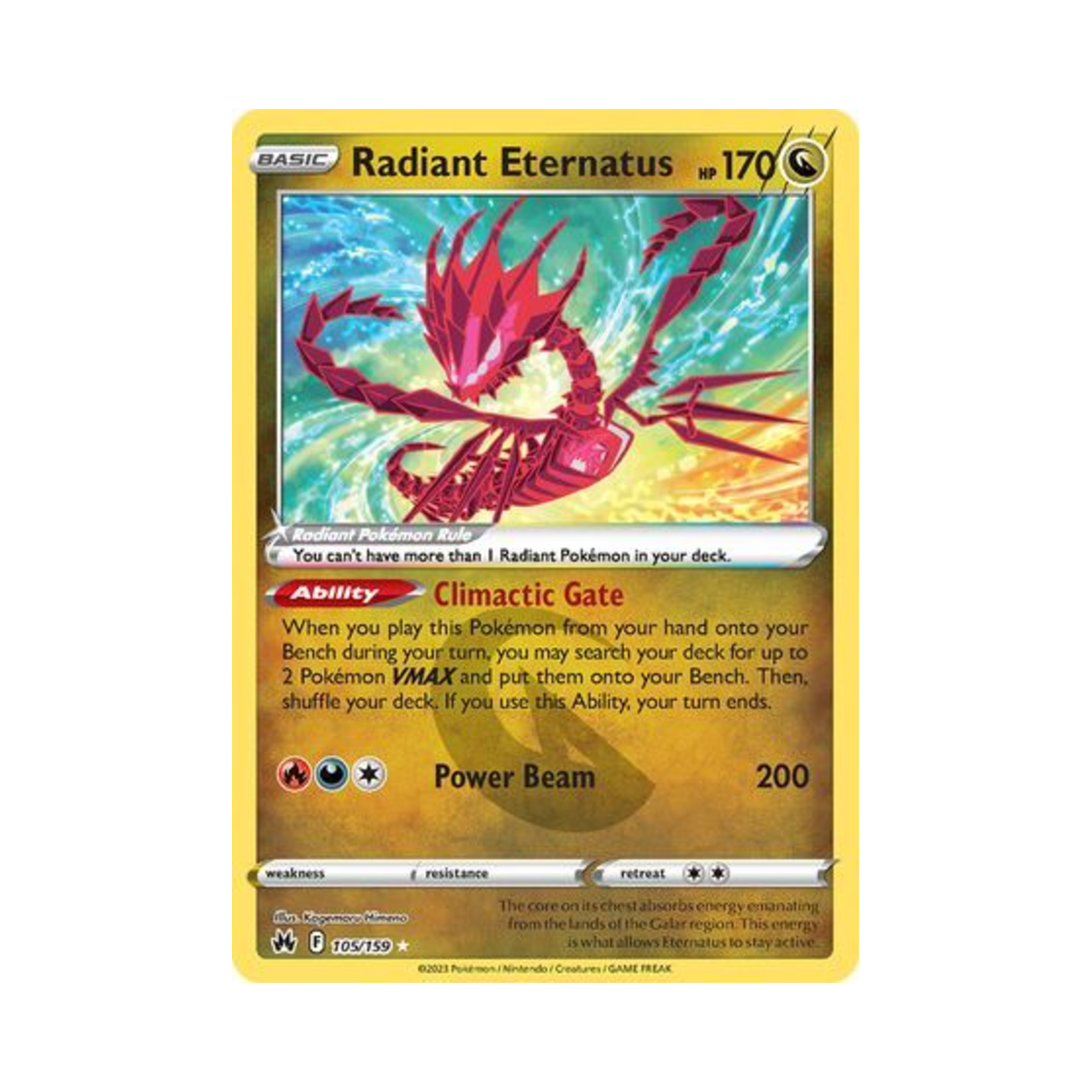 포켓몬 TCG 찬란한 무한다이노 RR 크라운 제니스 (영문판)(Pokemon TCG Radiant Eternatus RR Crown Zenith (English Ver.)) - 1