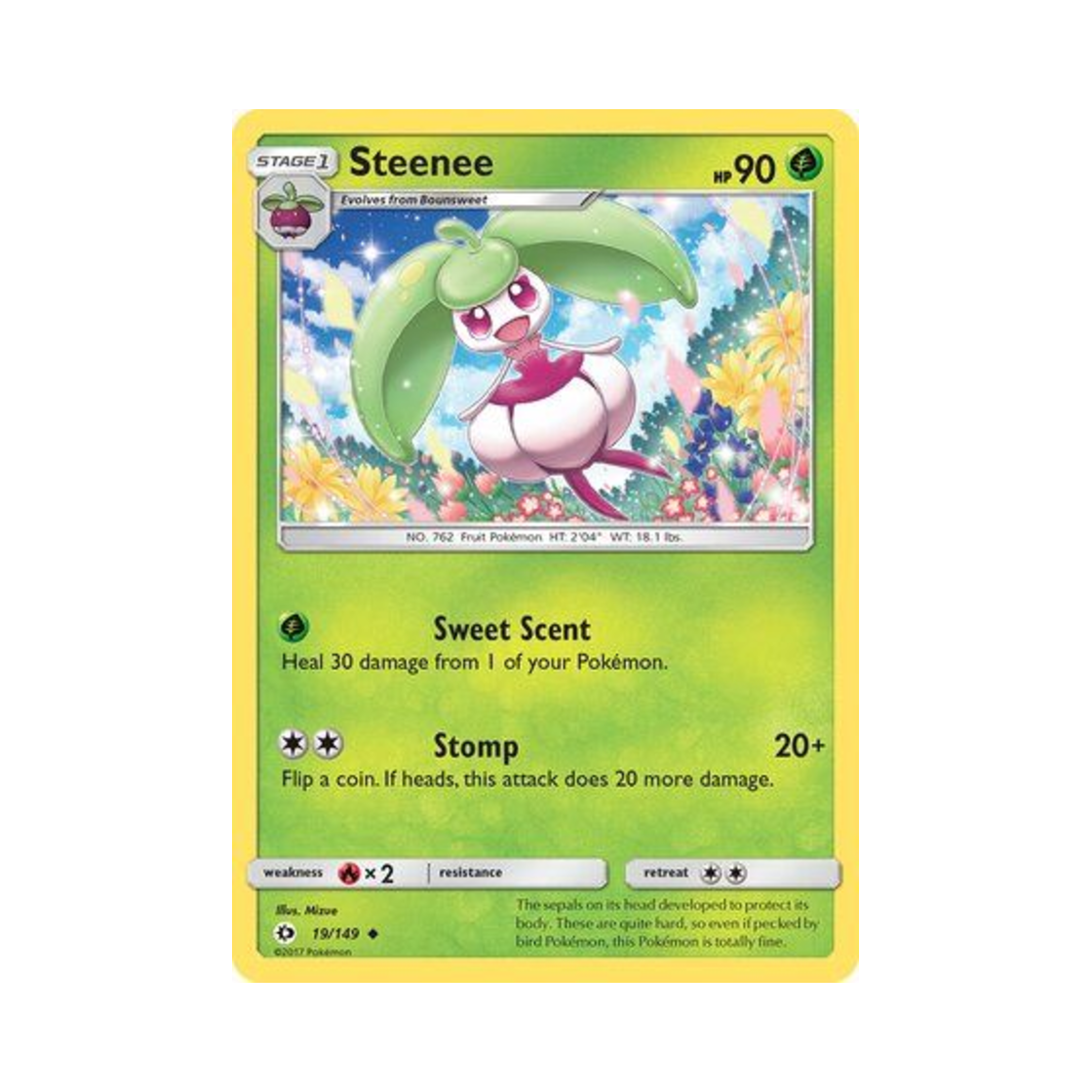 포켓몬 TCG 달무리나 U 썬 & 문 (영문판)(Pokemon TCG Steenee U Sun & Moon (English Ver.)) - 1