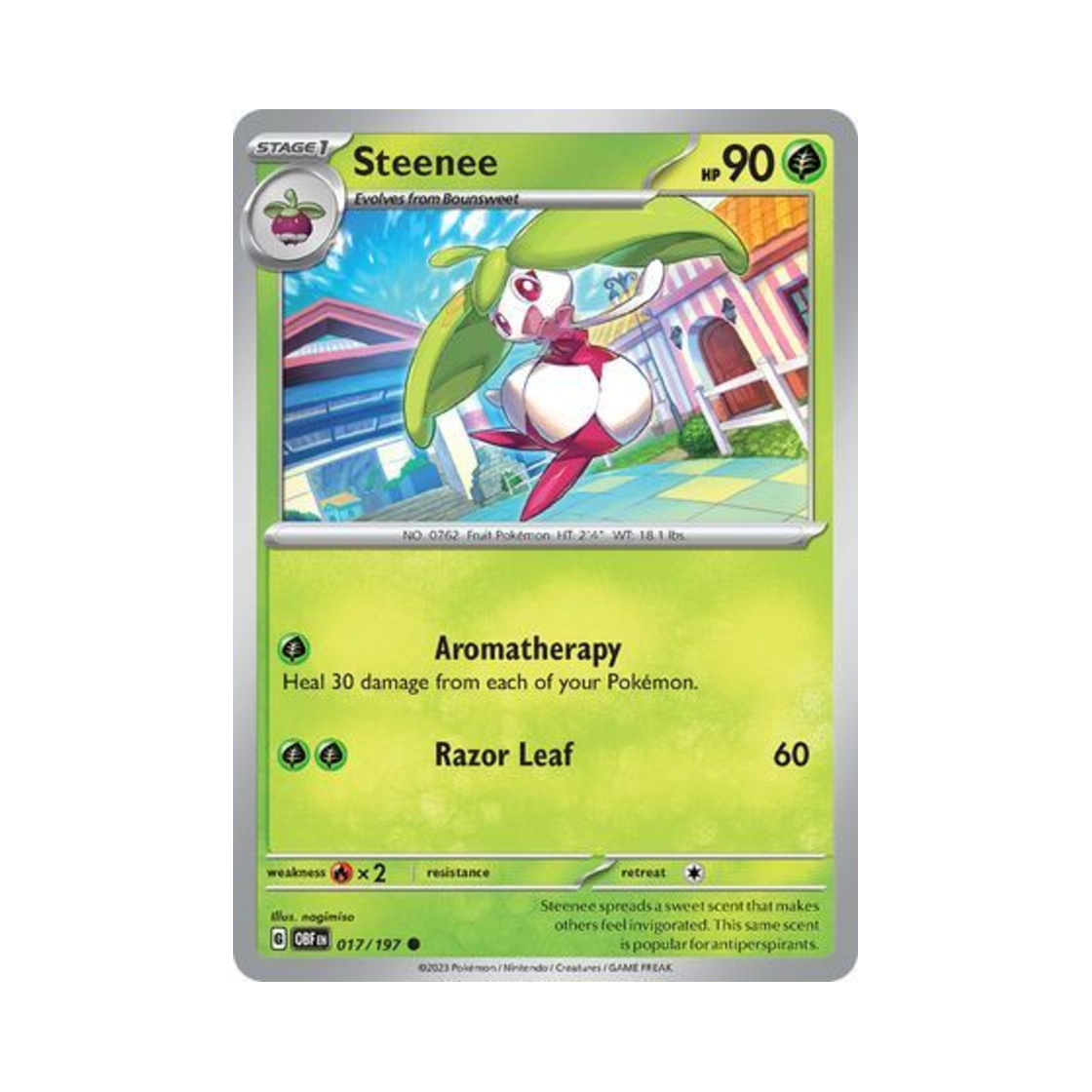 포켓몬 TCG 달무리나 C 옵시디언 플레임즈 (영문판)(Pokemon TCG Steenee C Obsidian Flames (English Ver.)) - 1