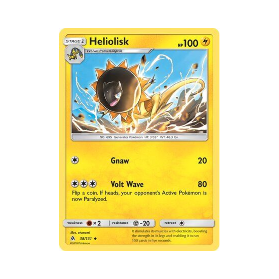포켓몬 TCG 일레도리자드 U 포비든 라이트 (영문판)(Pokemon TCG Heliolisk U Forbidden Light (English Ver.))
