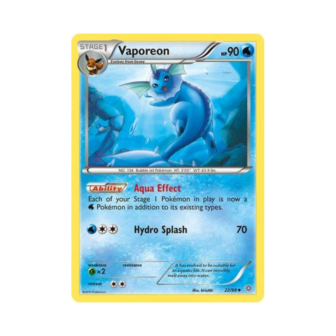 포켓몬 TCG 샤미드 U 에인션트 오리진스 (영문판)(Pokemon TCG Vaporeon U Ancient Origins (English Ver.)) - 1
