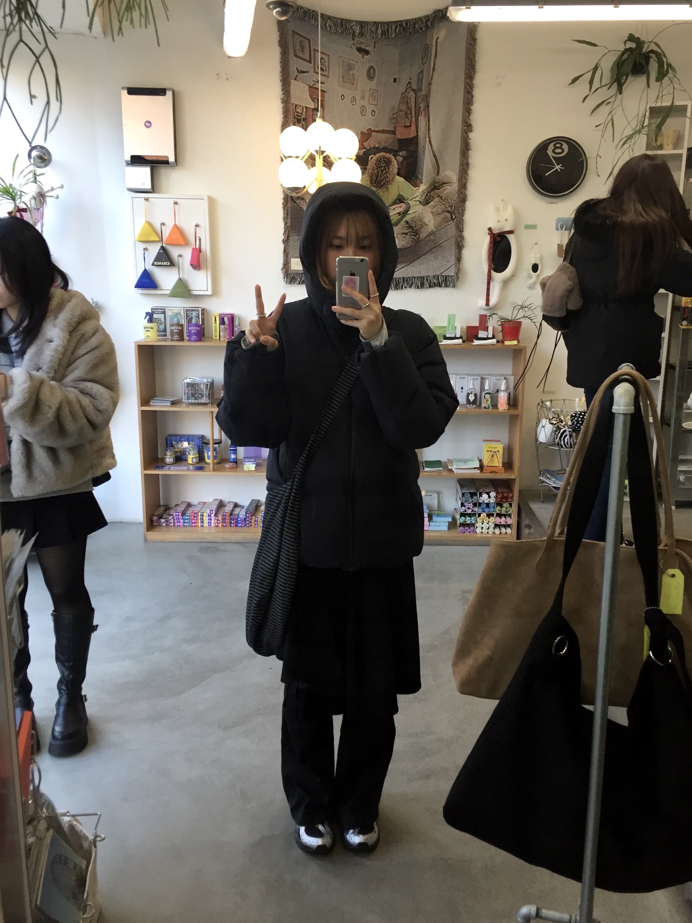 Kiyoi Balaclava Mesh Hoodie Grey, Asics Gel-Nimbus 10.1 Black Pure Silver - Korea Exclusive 착용 스타일 - 2