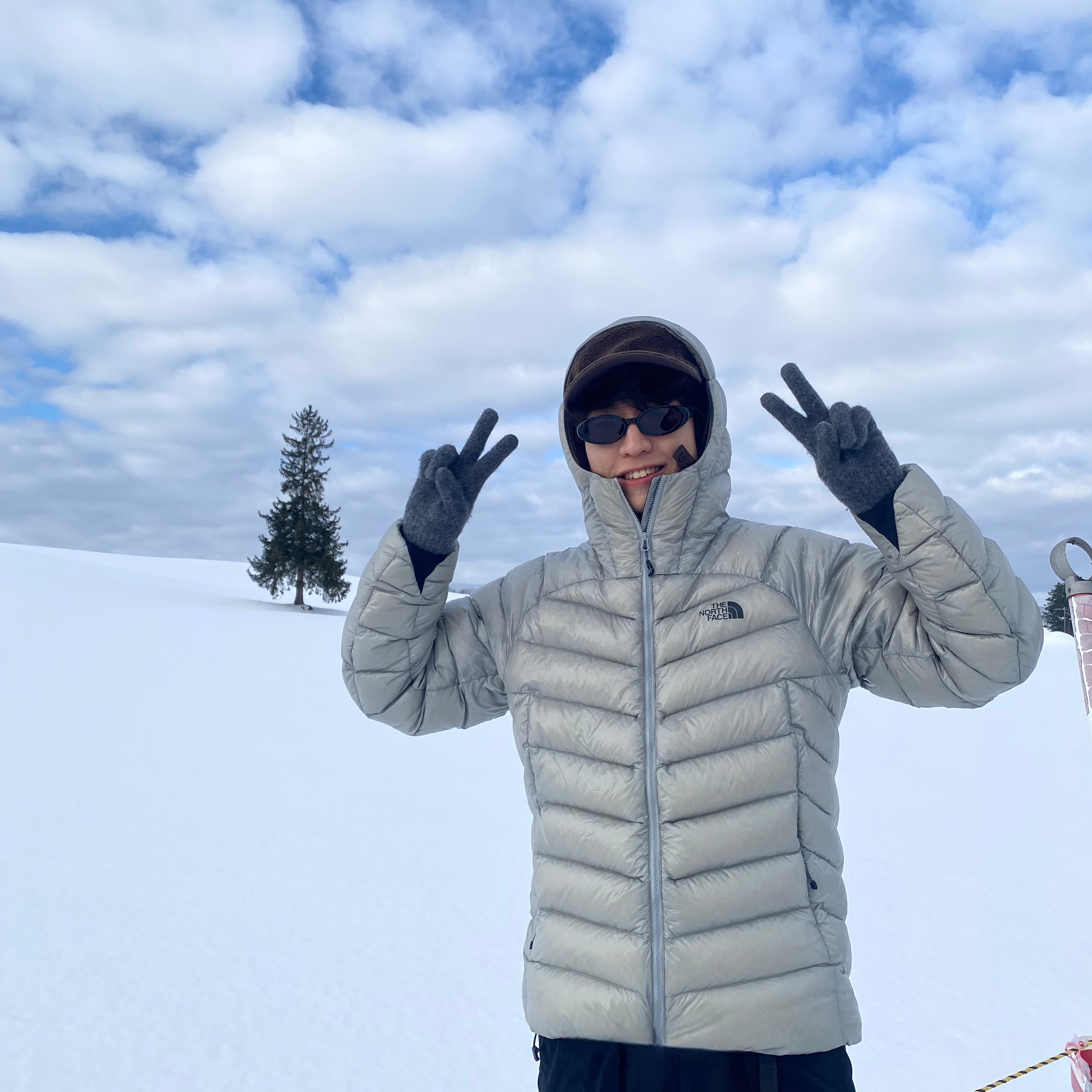 The North Face Summit Mattehorn RDS Down Jacket Light Gray 착용 스타일