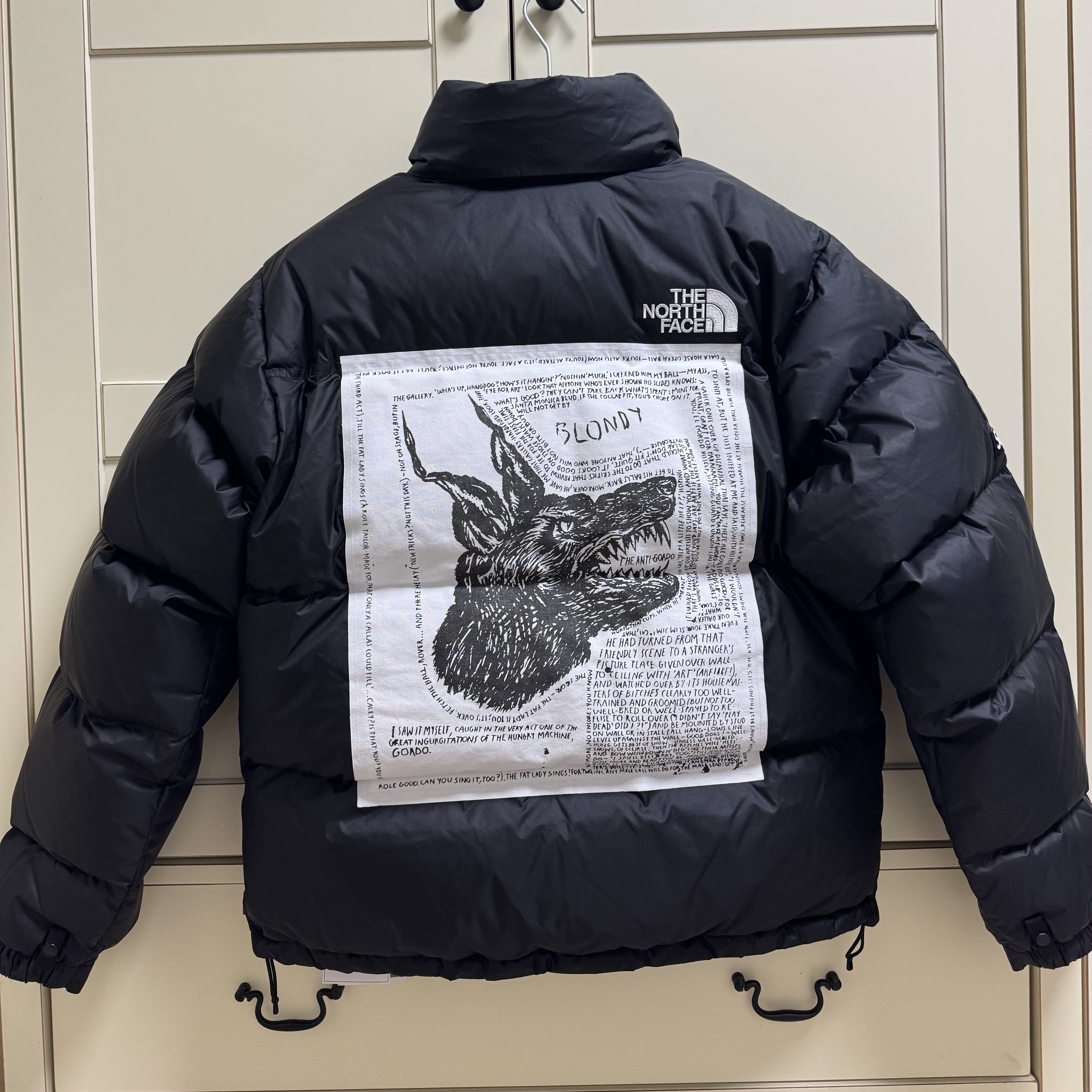 Supreme x The North Face Nuptse Jacket Black - 24FW 착용 스타일