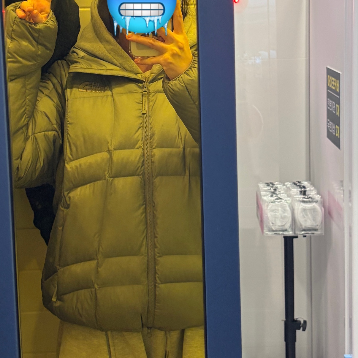 The North Face Wave LT On Jacket Gray 착용 스타일