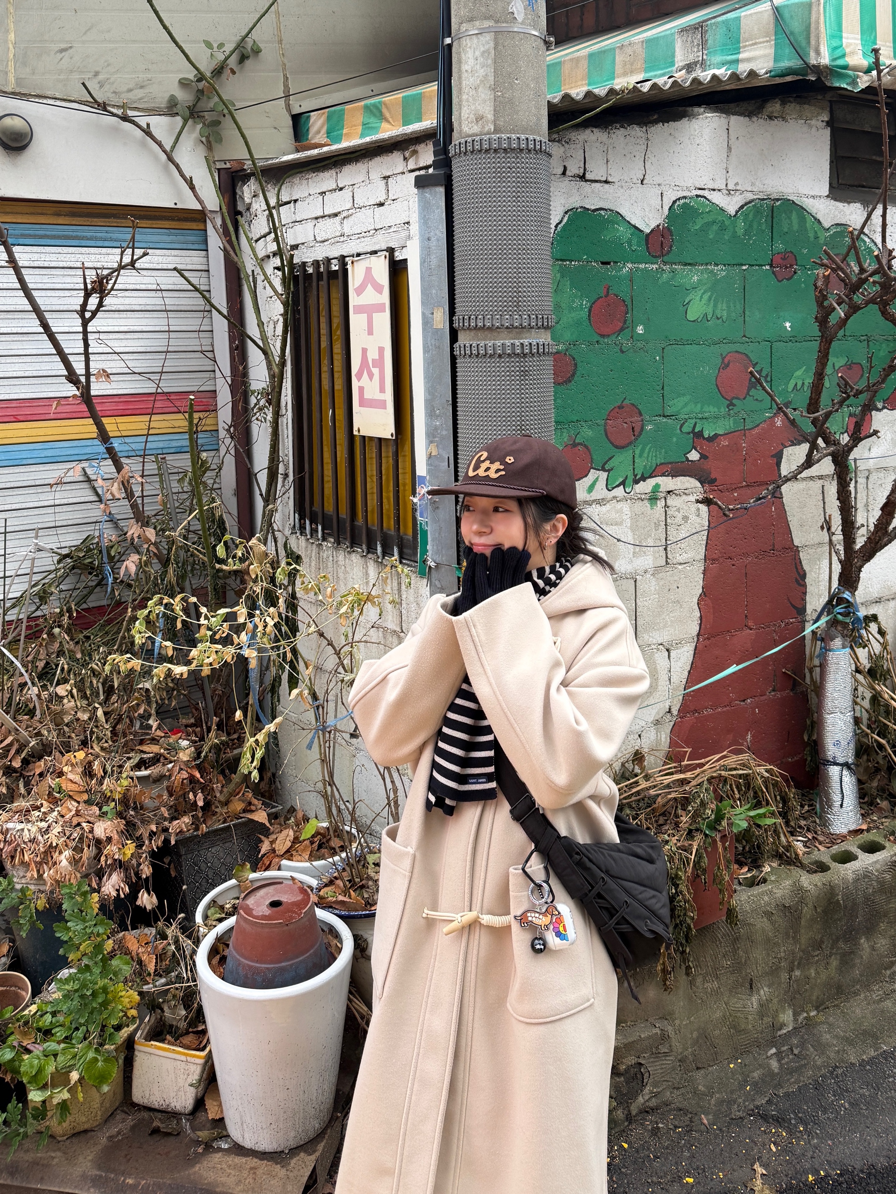 COTTE CTT Melton Wool Rope Cap Brown, Maison Mihara Yasuhiro Peterson OG Sole Canvas Low-top Sneakers Natural 착용 스타일 - 2