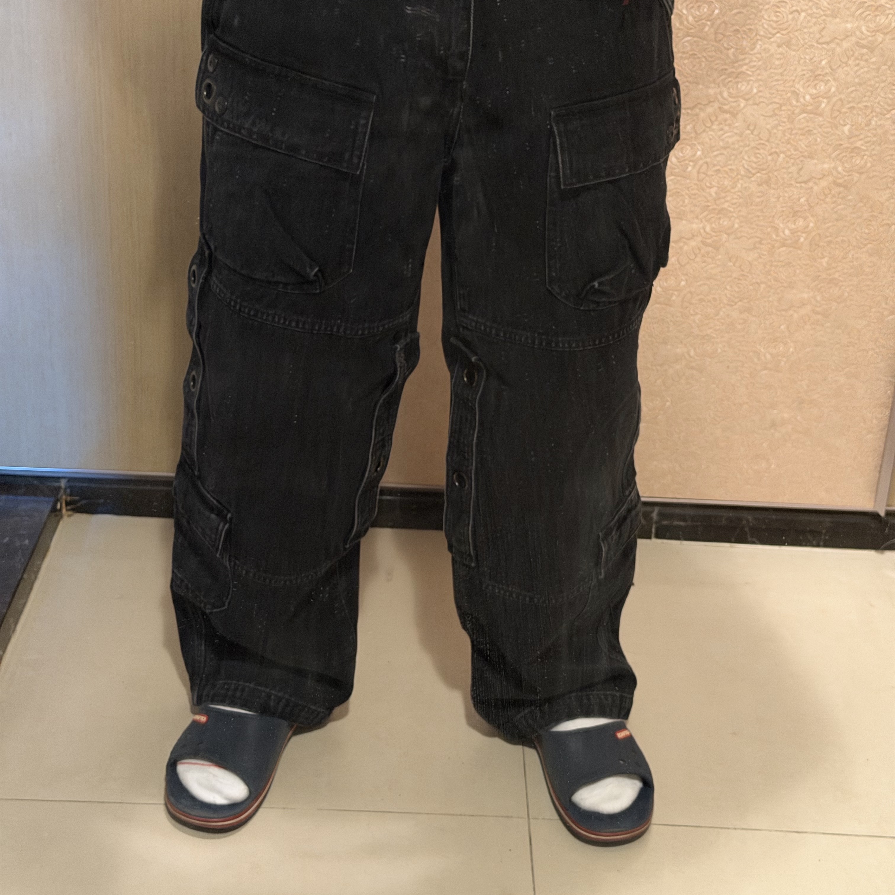 Supreme x Y's by Yohji Yamamoto Denim Utility Pants Washed Black - 25FW 착용 스타일 - 1