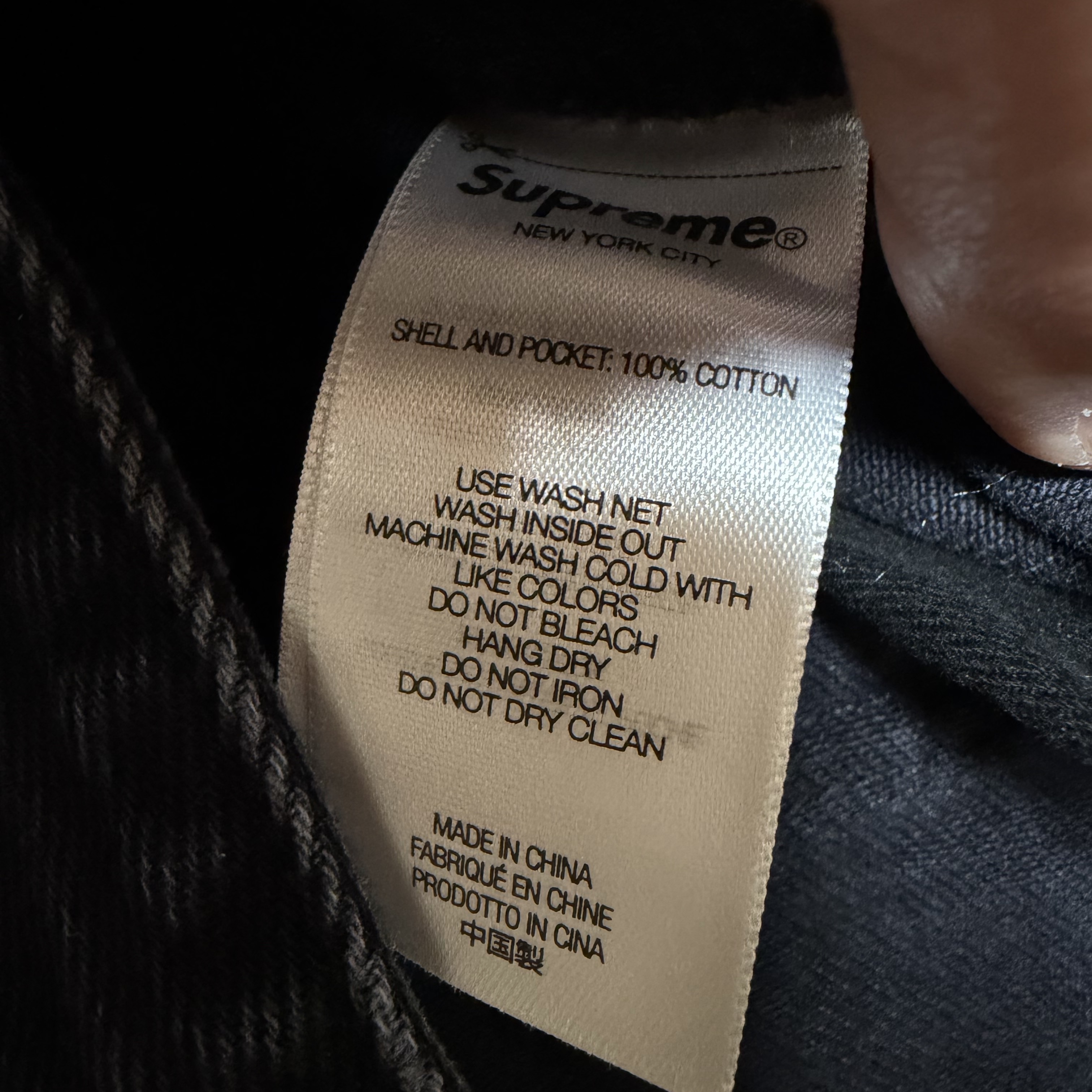 Supreme x Y's by Yohji Yamamoto Denim Utility Pants Washed Black - 25FW 착용 스타일 - 4