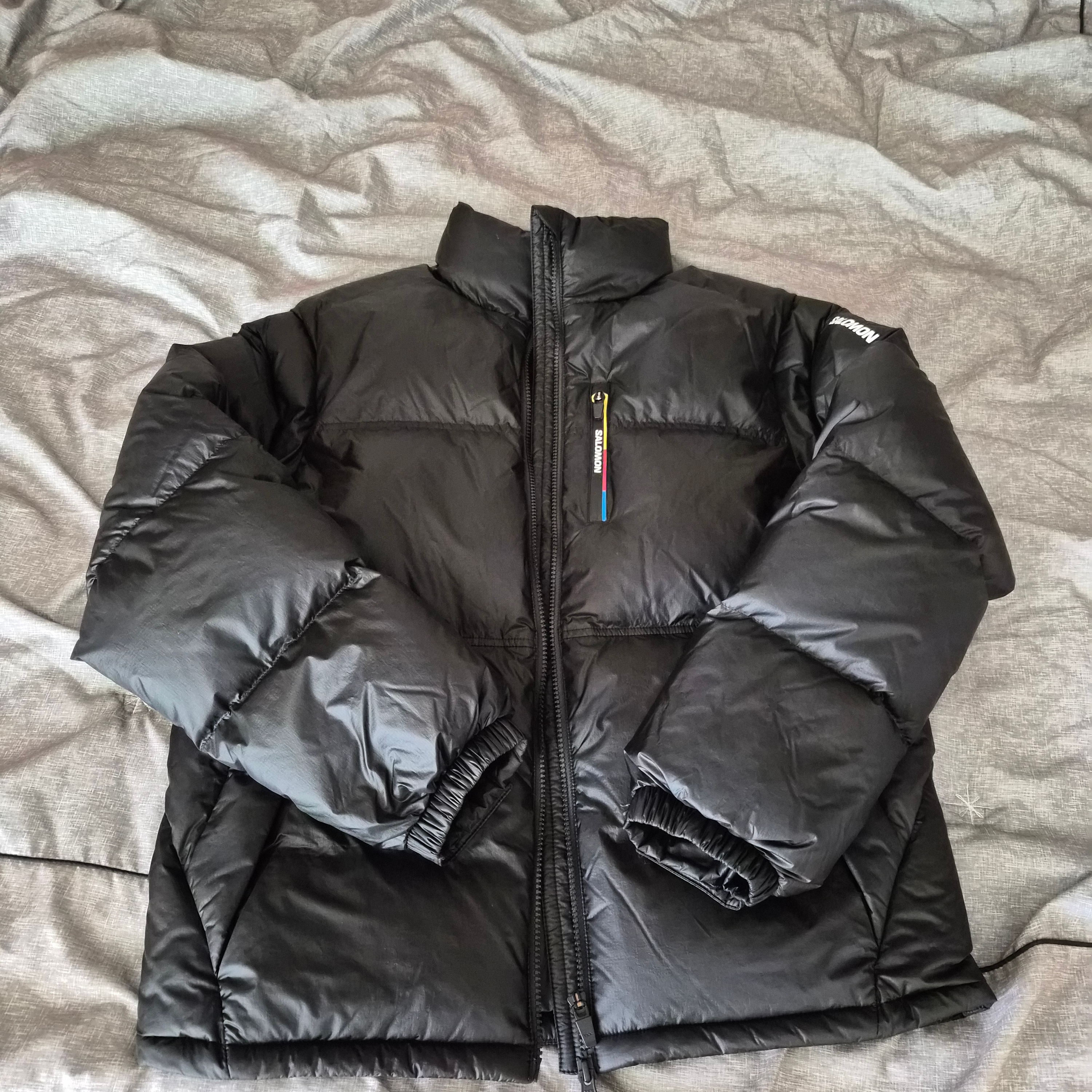 Salomon Contour Down Jacket Black 착용 스타일 - 1