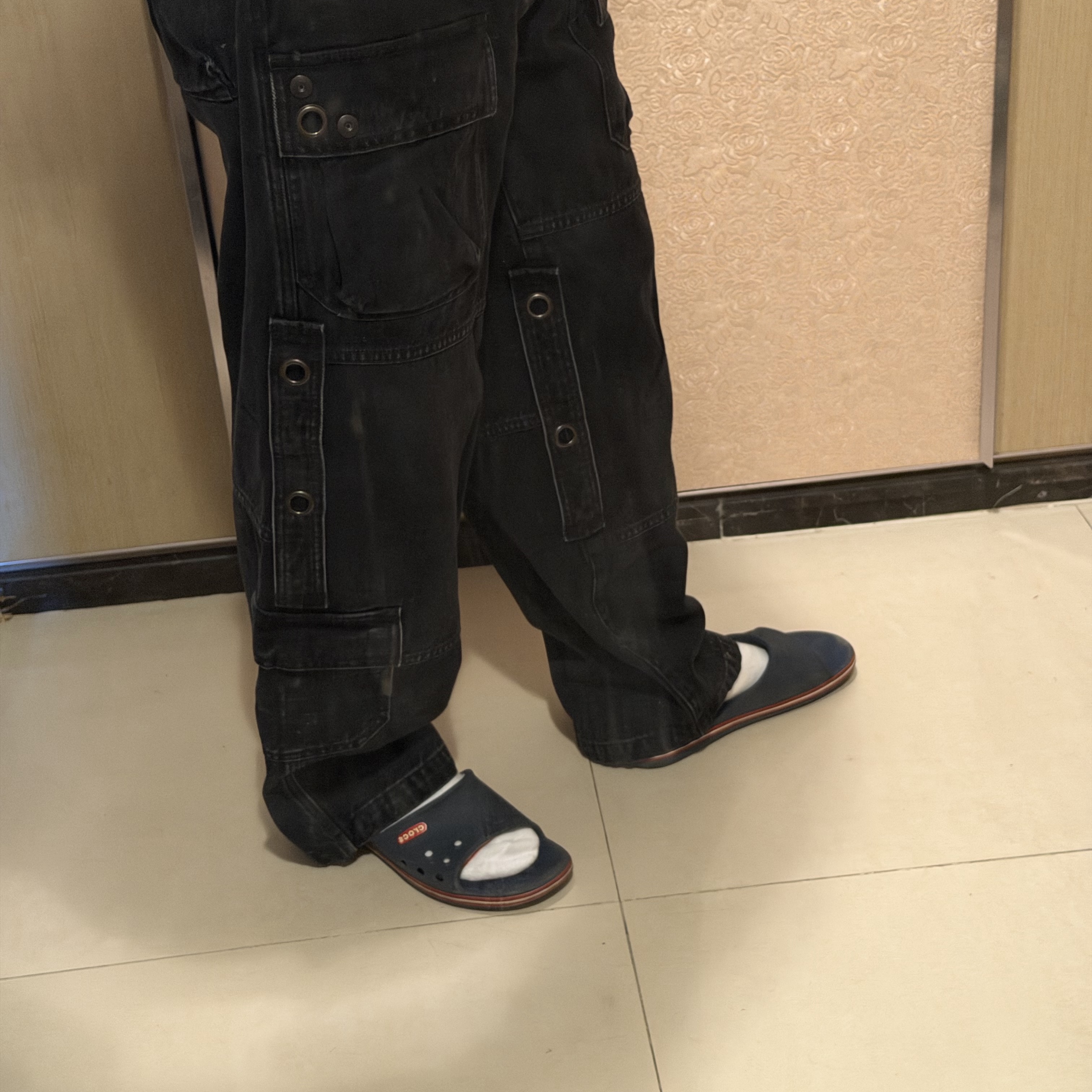 Supreme x Y's by Yohji Yamamoto Denim Utility Pants Washed Black - 25FW 착용 스타일 - 3
