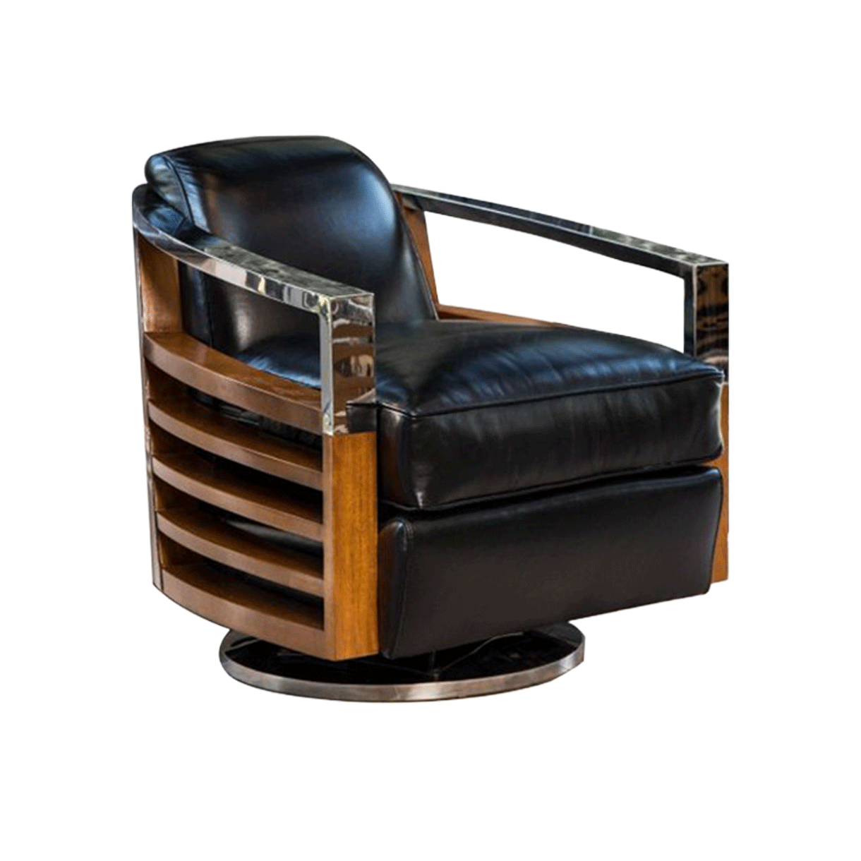 드비저리 프랑스 드비저리 메디슨 회전 라운지체어 블랙([3% 포인트 적립] DE BEJARRY Madison lounge chair black)