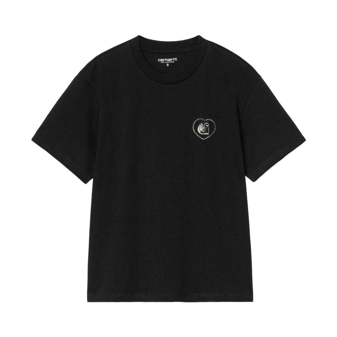 I035477-89-XX (W) Carhartt WIP S/S Hearts of Hartts T-Shirt Black