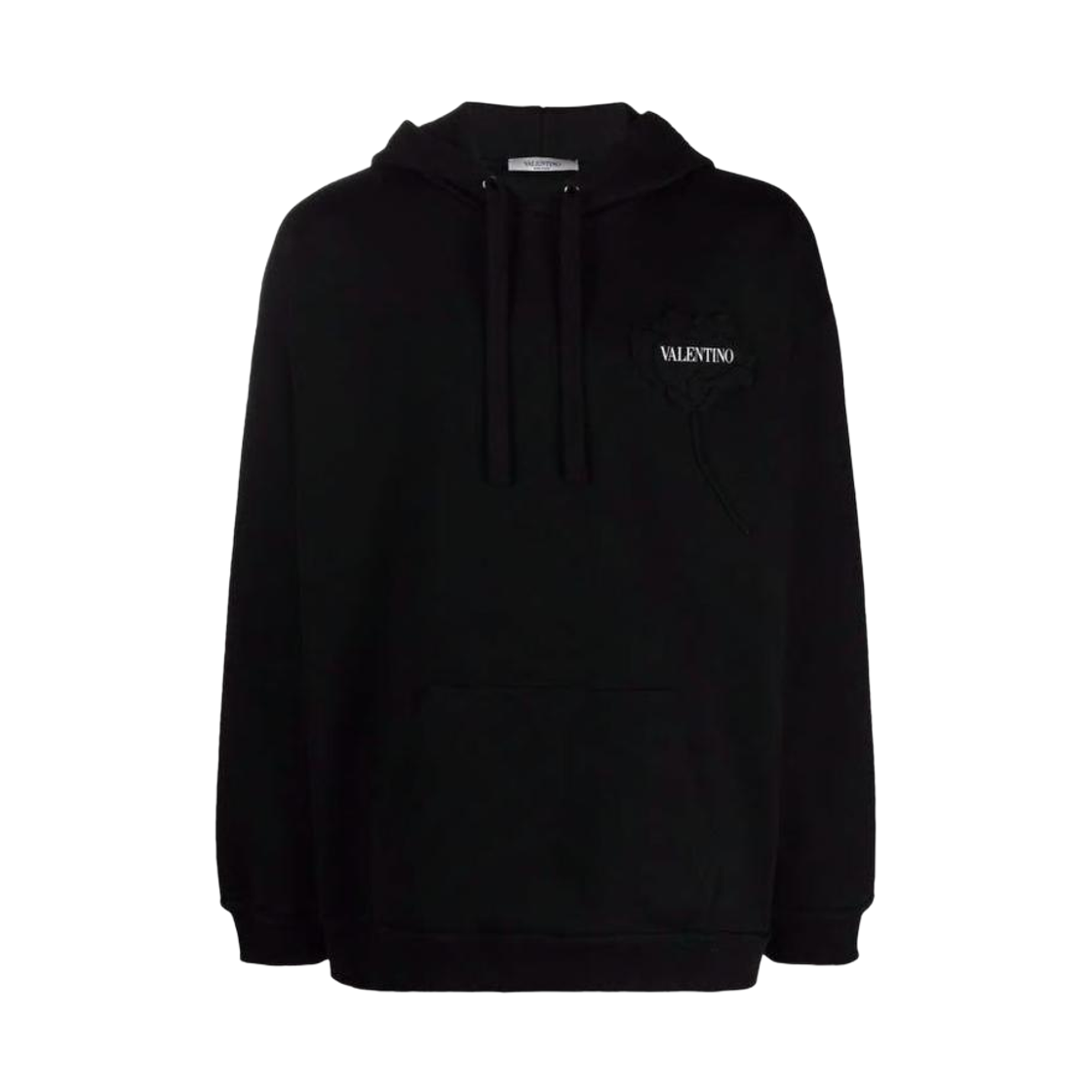 MF18Y7H30NI Valentino Garden Cotton Hoodie Black