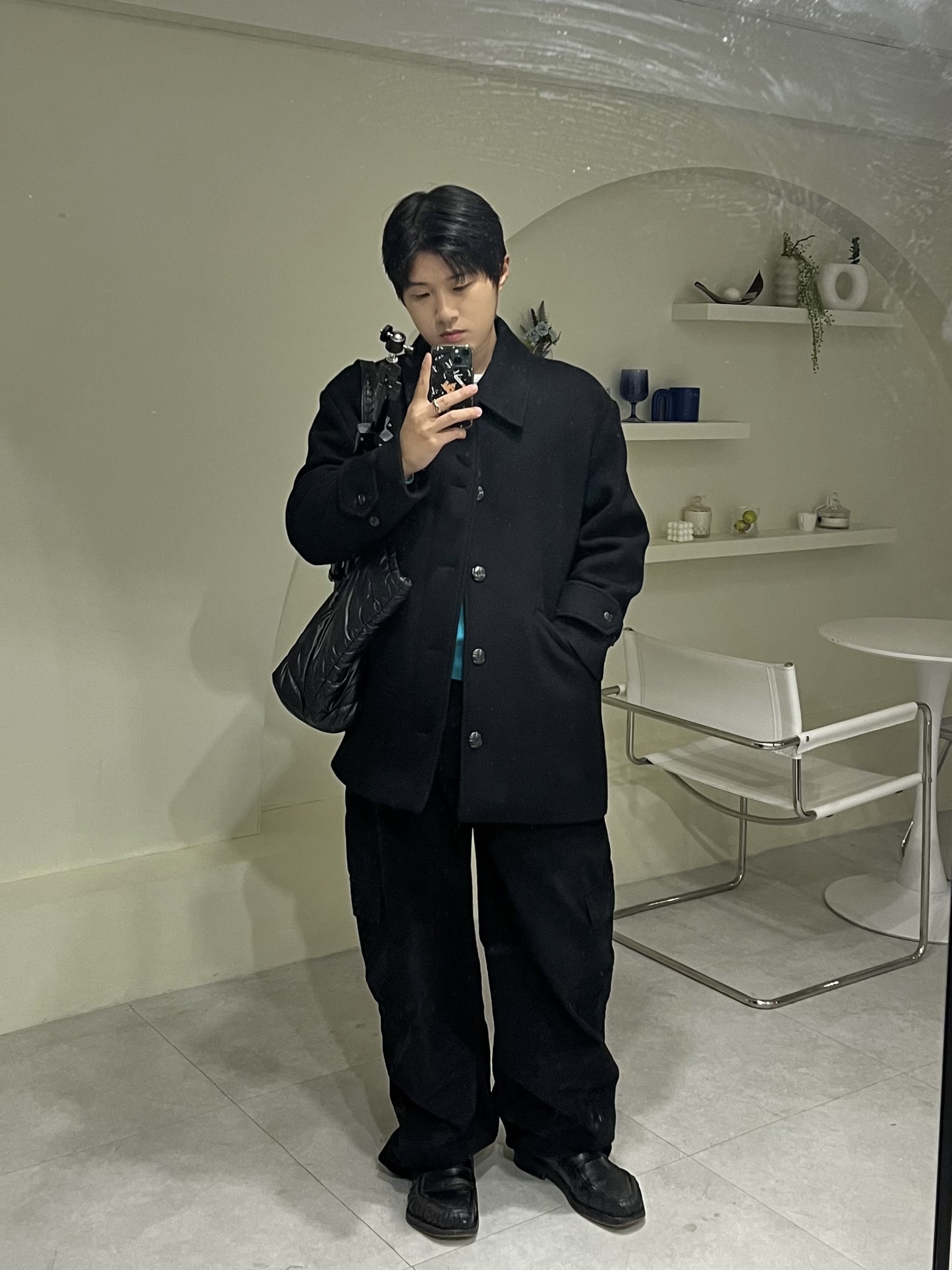 noun Washed Cargo Pants Black 착용 스타일 - 3