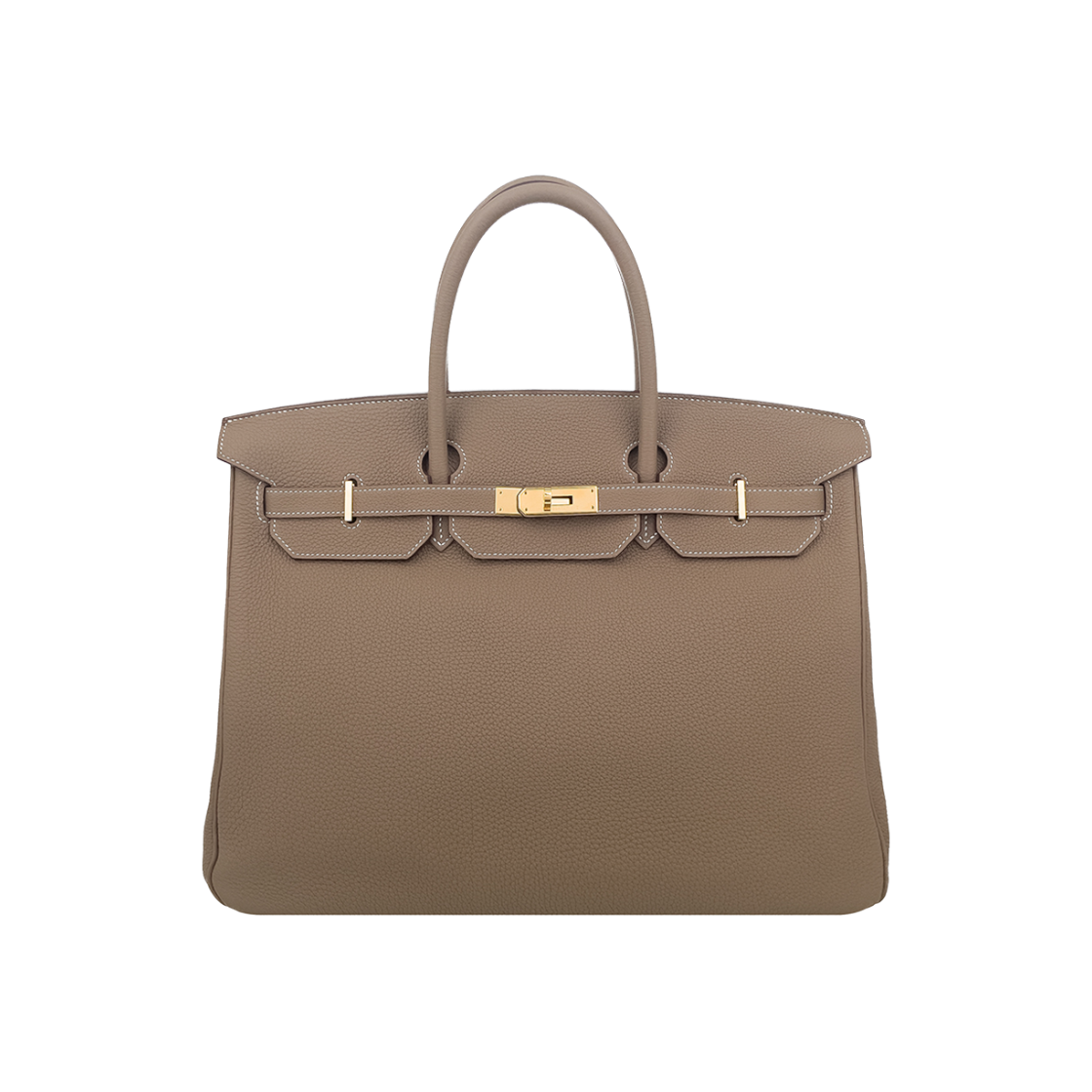 ITPFGFRCRHRL Hermes Birkin 40 Etoupe with Gold Hardware