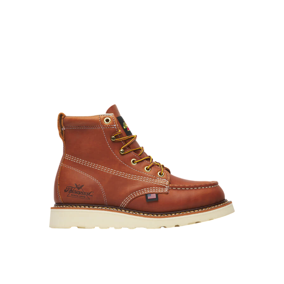 (W) 쏘로굿 아메리칸 헤리티지 6인치 목토 맥스웨어 웨지 토바코 - M((W) Thorogood American Heritage 6Inch Moc Toe Maxwear Wege Tobacco - M)