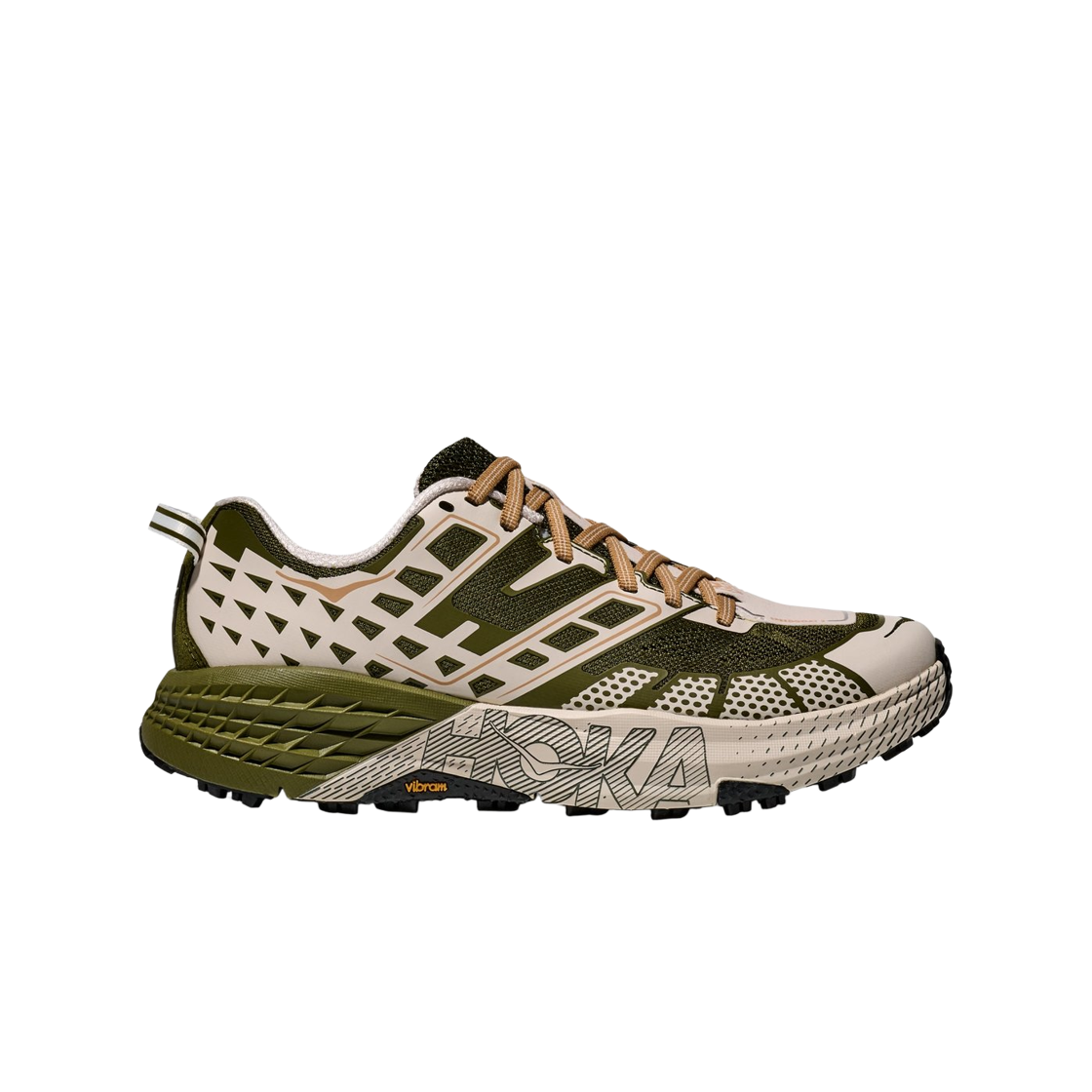 호카 스피드고트 2 모스 그린 로즈 크림(Hoka Speedgoat 2 Moss Green Rose Cream) - 1