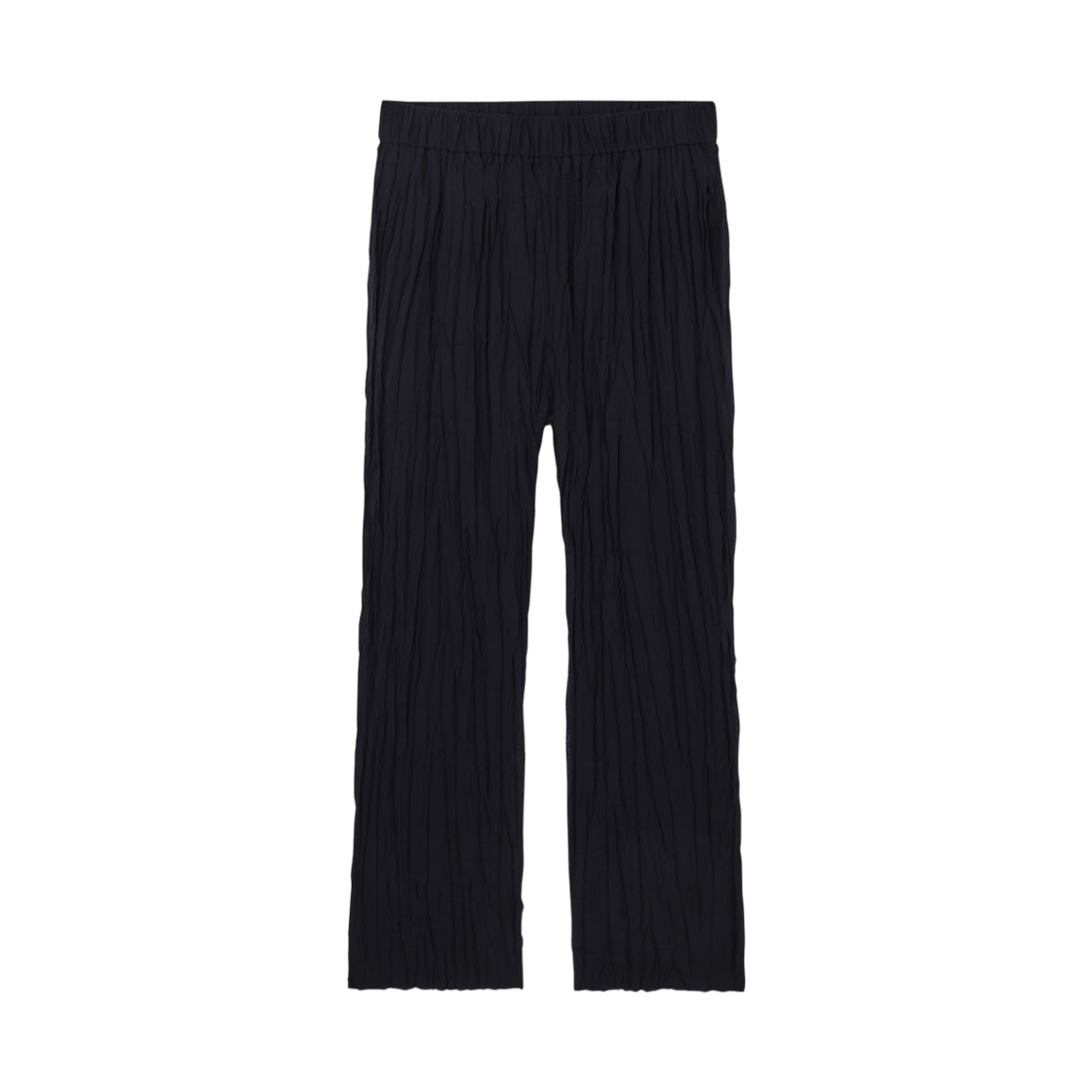 1223011002 COS The Crinkled Barrel Leg Trousers Navy
