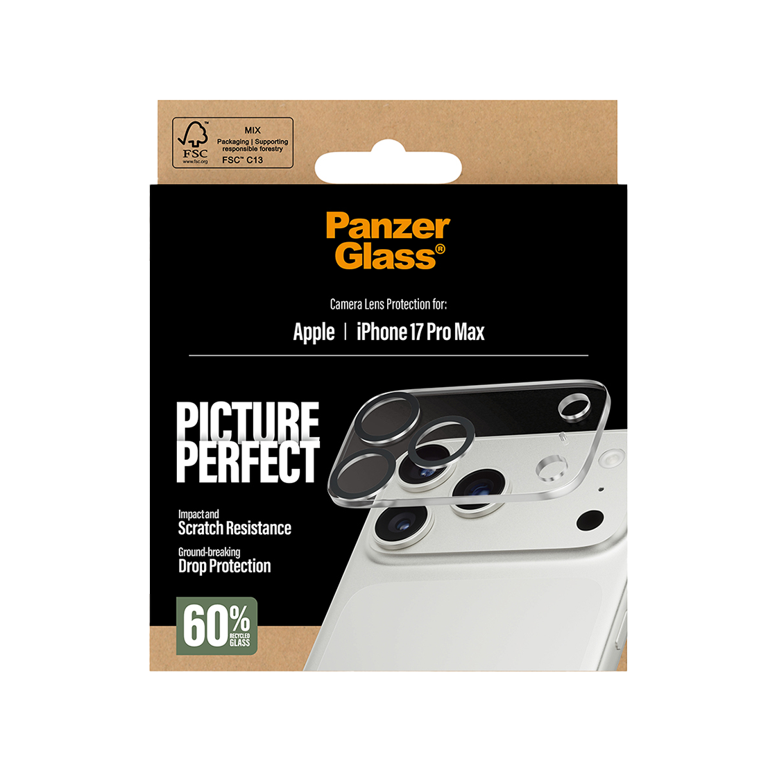 판저글래스 픽처퍼펙트 카메라 렌즈 프로텍터 아이폰 17 Promax(PANZERGLASS PicturePerfect Camera Lens Protector iPhone 17 Pro Max)