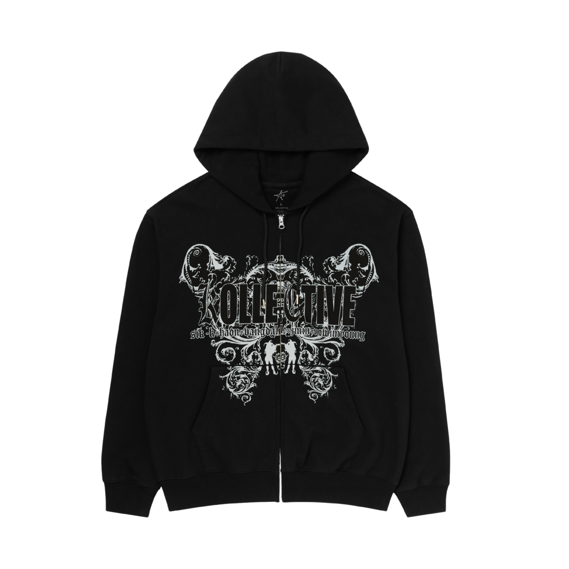 콜렉티브 로고 후드 집업 블랙(KOLLECTIVE LOGO ZIP UP HOODIE BLACK)
