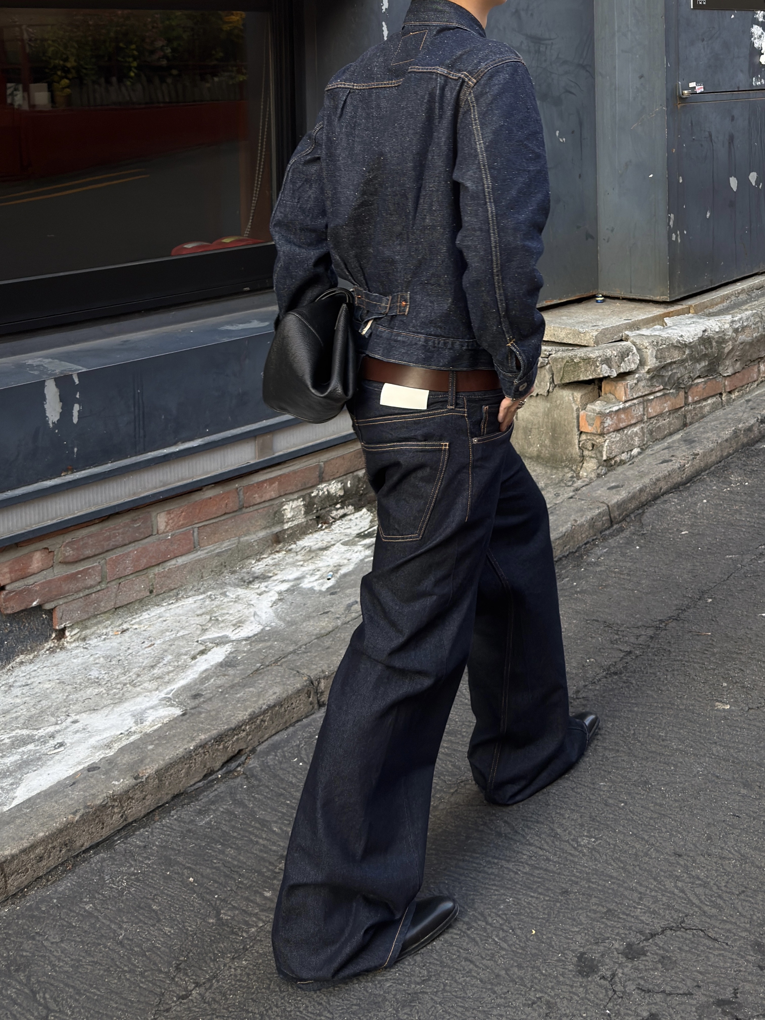 Levi's Type I Jacket Dark Indigo 착용 스타일 - 5