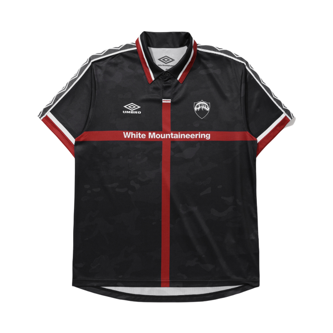 엄브로 x 화이트 마운티니어링 유니폼 숏슬리브 티셔츠 블랙(Umbro x White Mountaineering Uniform Short Sleeve T-Shirt Black)