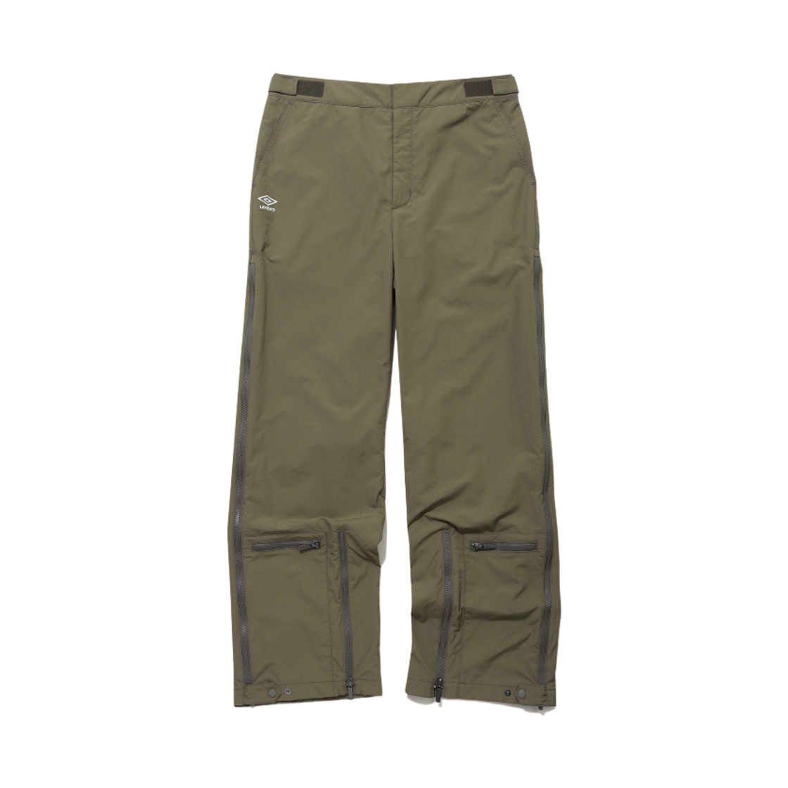 UP422CPTN0-KAI0 Umbro x Leey Camo Side Zipper Track Pants Khaki