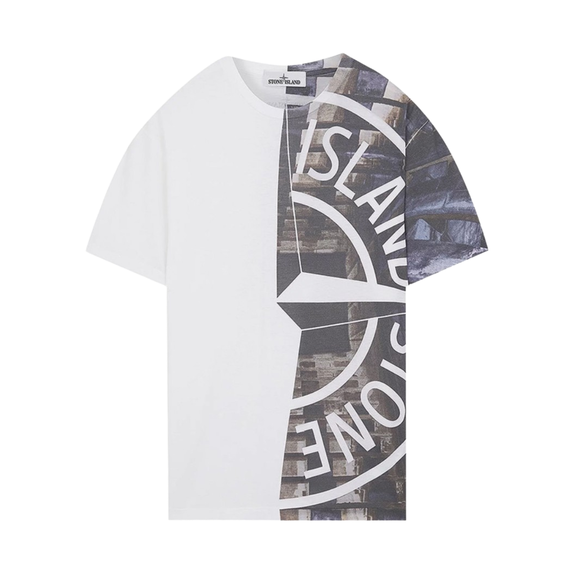 74152NS88-V0001 Stone Island 2NS88 Logo Graphic Print T-Shirt White - 21SS