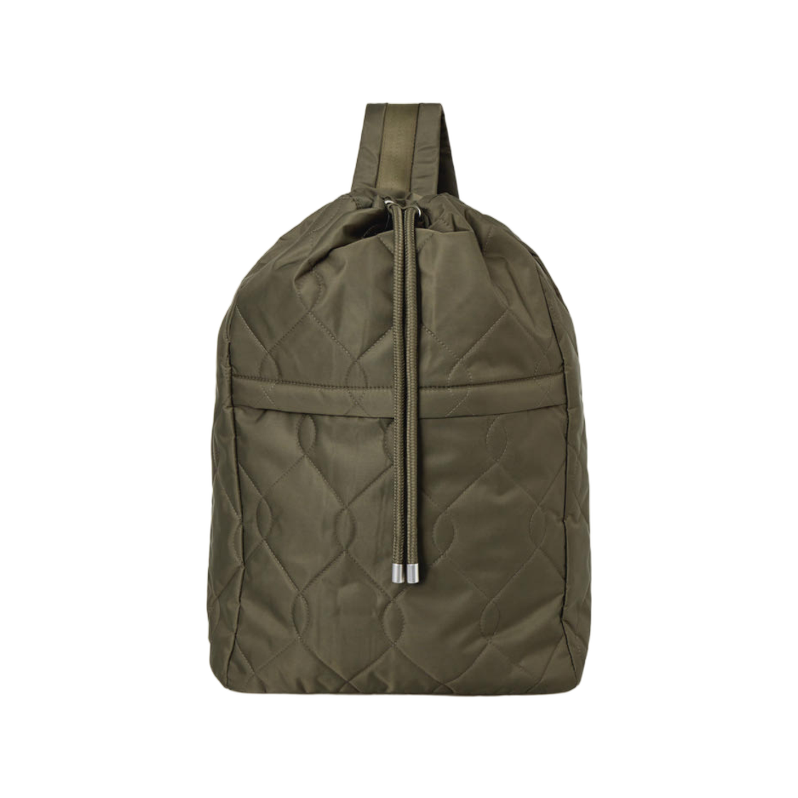 코스 퀼티드 드로우스트링 슬링 더플백 나일론 다크 카키(COS Quilted Drawstring Sling Duffle Bag Nylon Dark Khaki) - 1