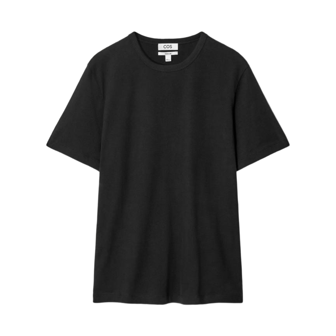 코스 레귤러 브러쉬드 코튼 티셔츠 블랙(COS Regular Brushed Cotton T Shirt Black) - 1