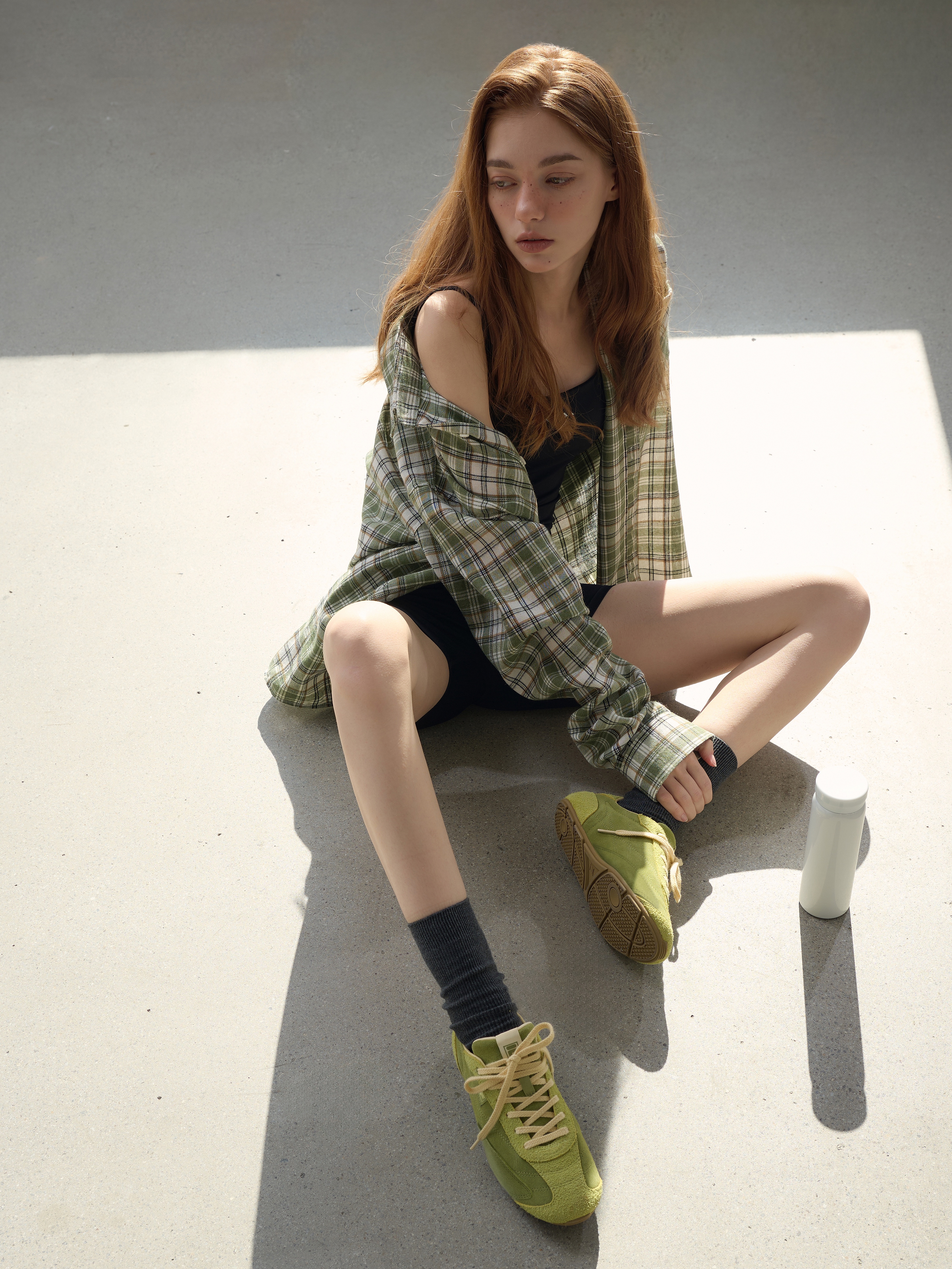 [6% 적립] FILA Ritmo Sleek LX Matcha, [6% 적립] FILA Ritmo Sleek LX Yellow 착용 스타일 - 3