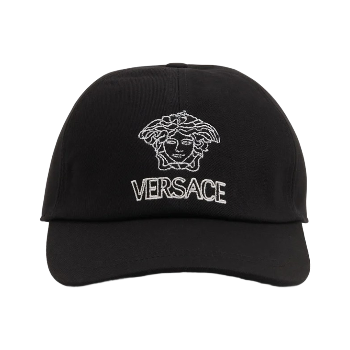 1001590-1A04455-2B020 Versace Medusa Embroidered Ball Cap Black