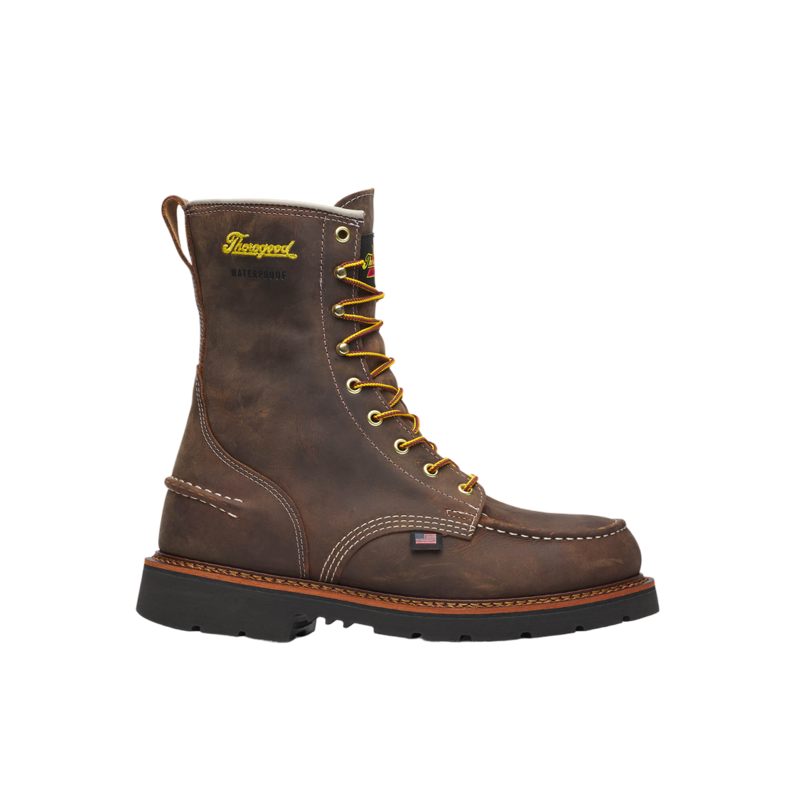 쏘로굿 1957 시리즈 워터프루프 8인치 목토 맥스웨어90 크레이지 호스 - EE(Thorogood 1957 Series Waterproof 8Inch Moc Toe Maxwear90 Crazy Horse - EE)