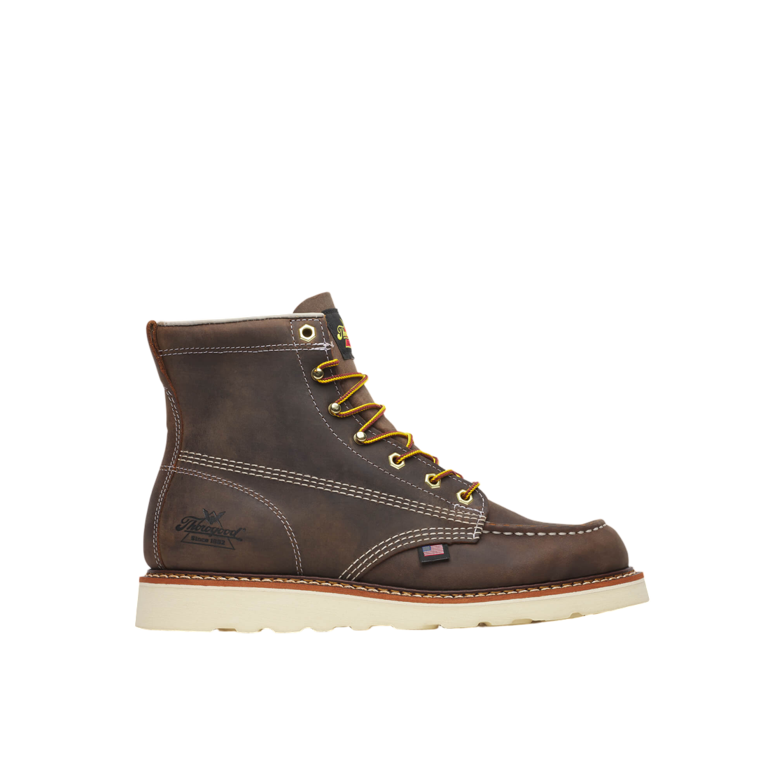 쏘로굿 아메리칸 헤리티지 6인치 트레일 목토 맥스웨어 웨지 크레이지 호스 - EE(Thorogood American Heritage 6Inch Trail Moc Toe Maxwear Wege Crazy Horse - EE)