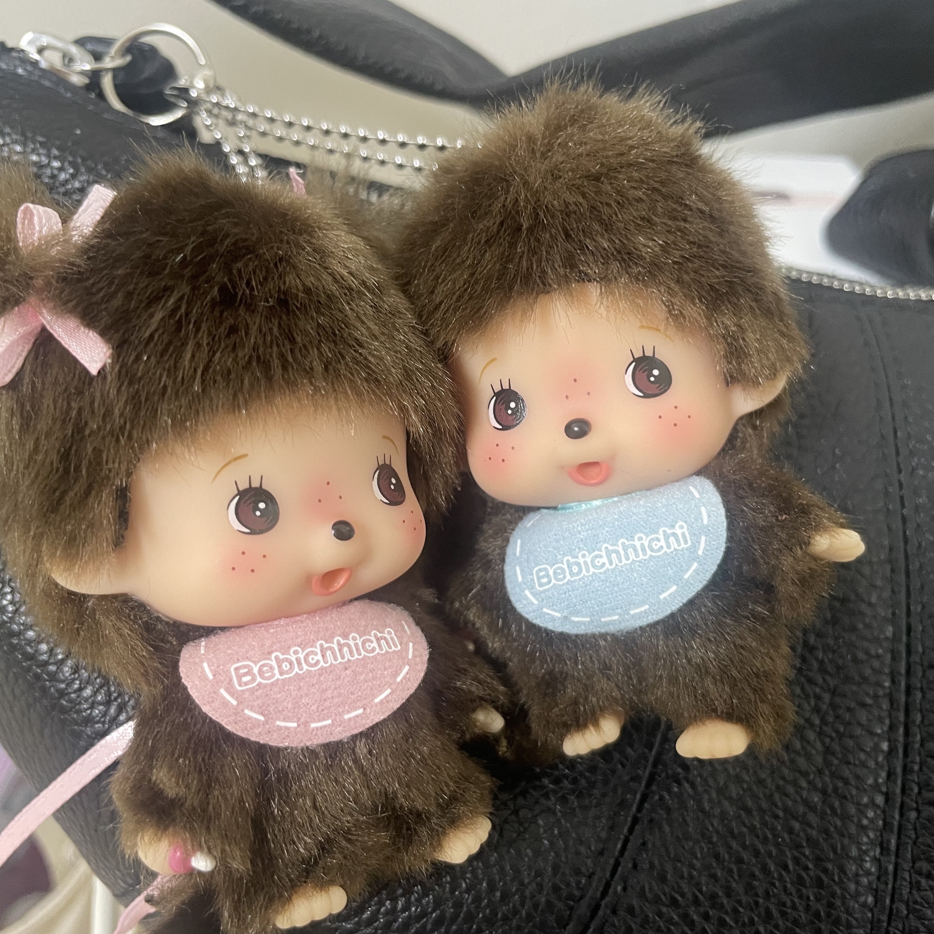 Monchhichi Big Head Bebichhichi SS Keychain Boy, Monchhichi big Head Bebichhichi SS Keychain Girl 착용 스타일