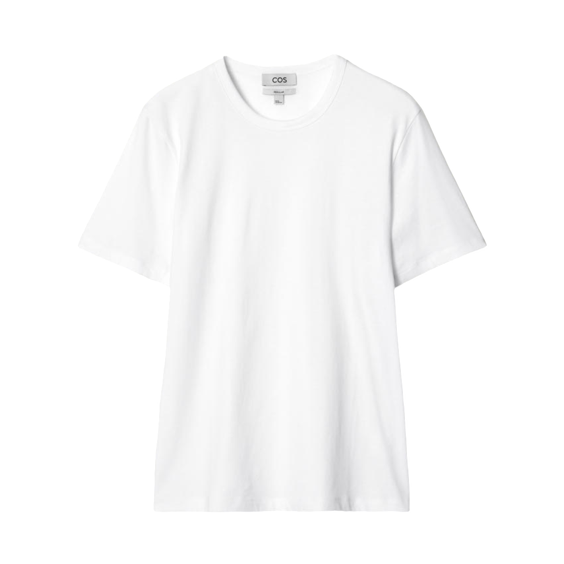 코스 레귤러 브러쉬드 코튼 티셔츠 화이트(COS Regular Brushed Cotton T Shirt White) - 1