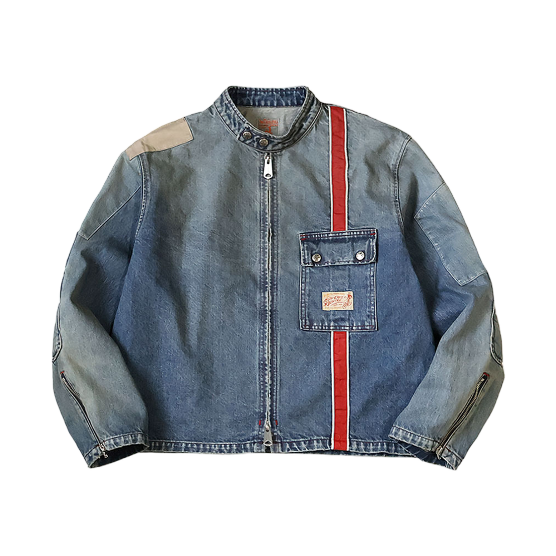 캐피탈 14온즈 데님 토도테레노 모토크로스 자켓 리메이크 프로세싱(Kapital 14 oz. Denim Todotereno Motocross Jacket Remake Processing) - 1
