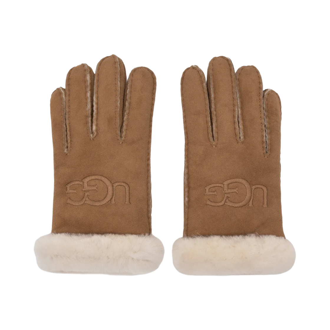 20931-CHE (W) UGG Shearling Embroider Glove Chestnut