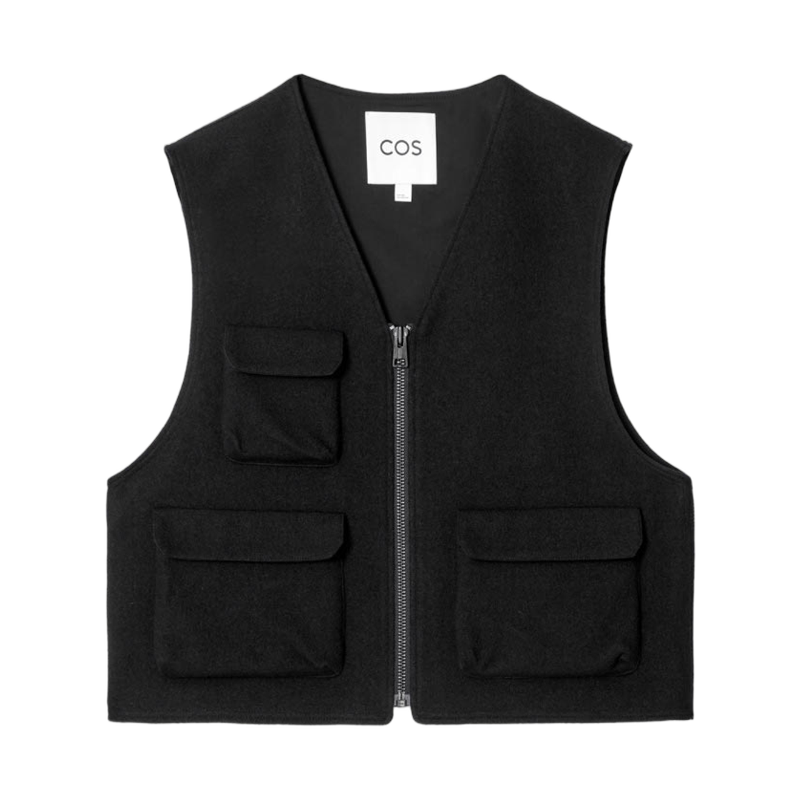 1259075001 COS Wool Blend Utility Gilet Black