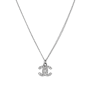 Chanel Cubic CC Silver Necklace A-B44189