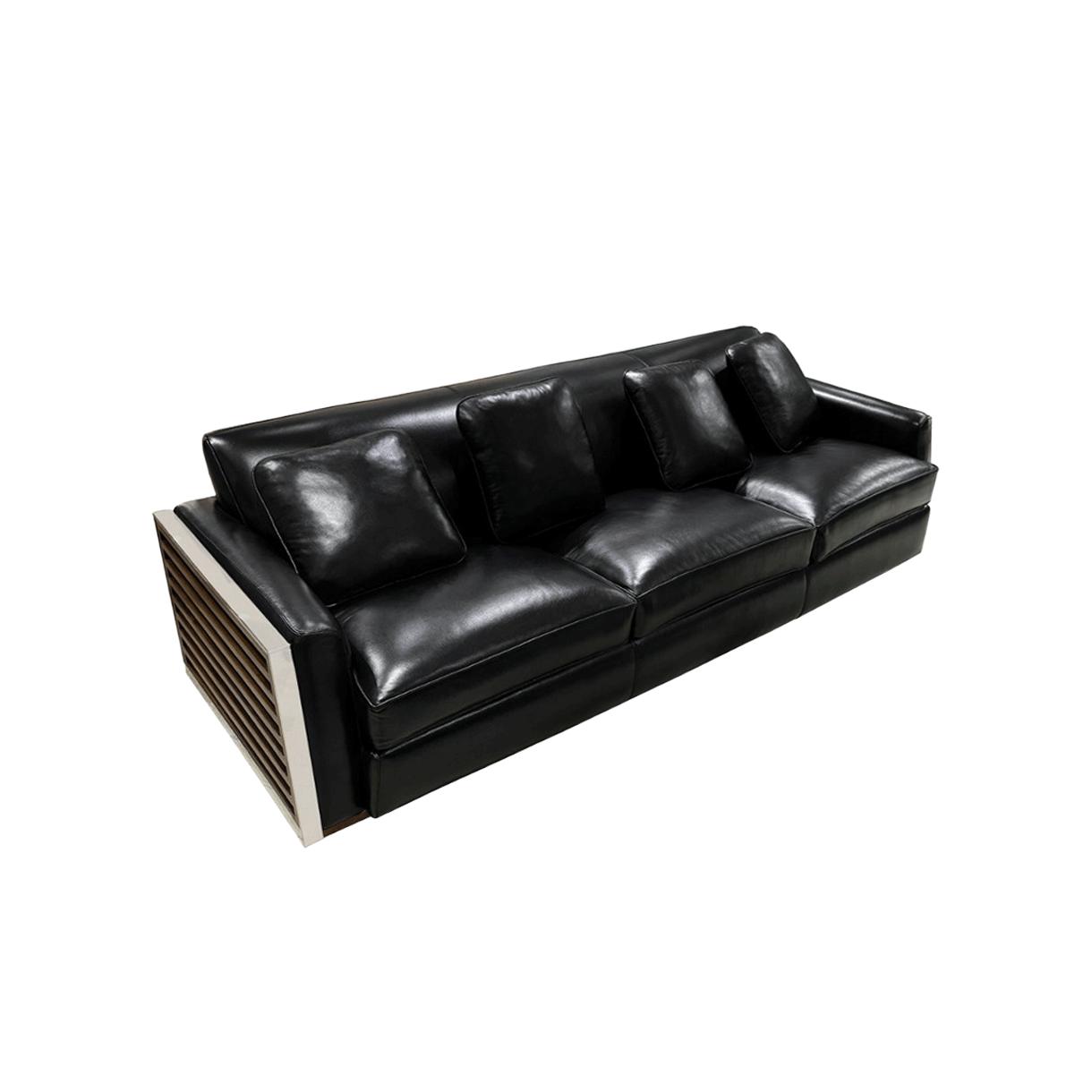 드비저리 프랑스 드비저리 나폴리 3인 가죽소파 블랙([3% 포인트 적립] DE BEJARRY Napoli 3-seat leather sofa black)